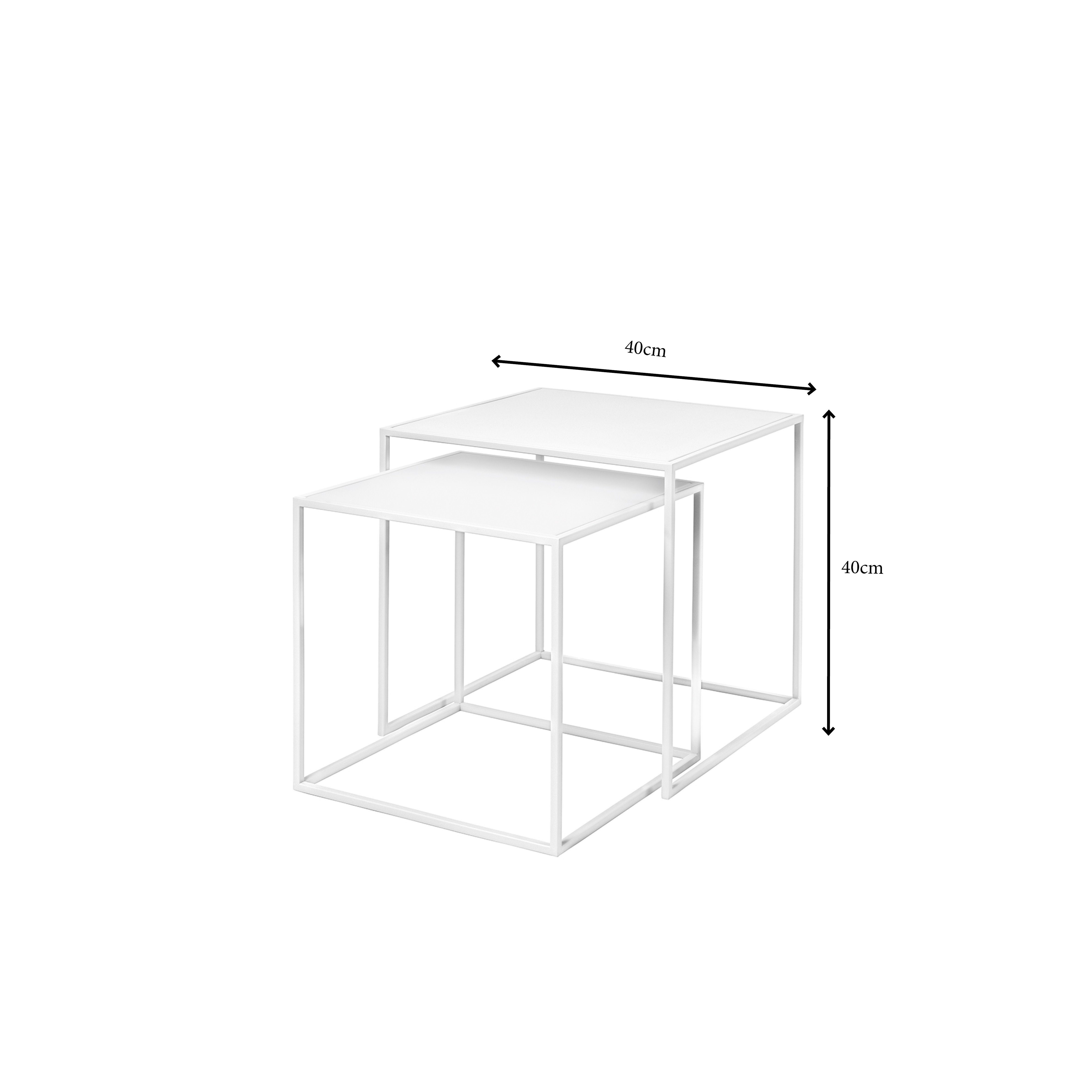 blomus Beistelltisch -FERA- 2er Set quadratische Tische: Minimalistisch, Robust & Elegant (Set, 2-St., 2 Tische), Pulverbeschicht, Minimalistisches Design, Platzsparend, Quadratisch