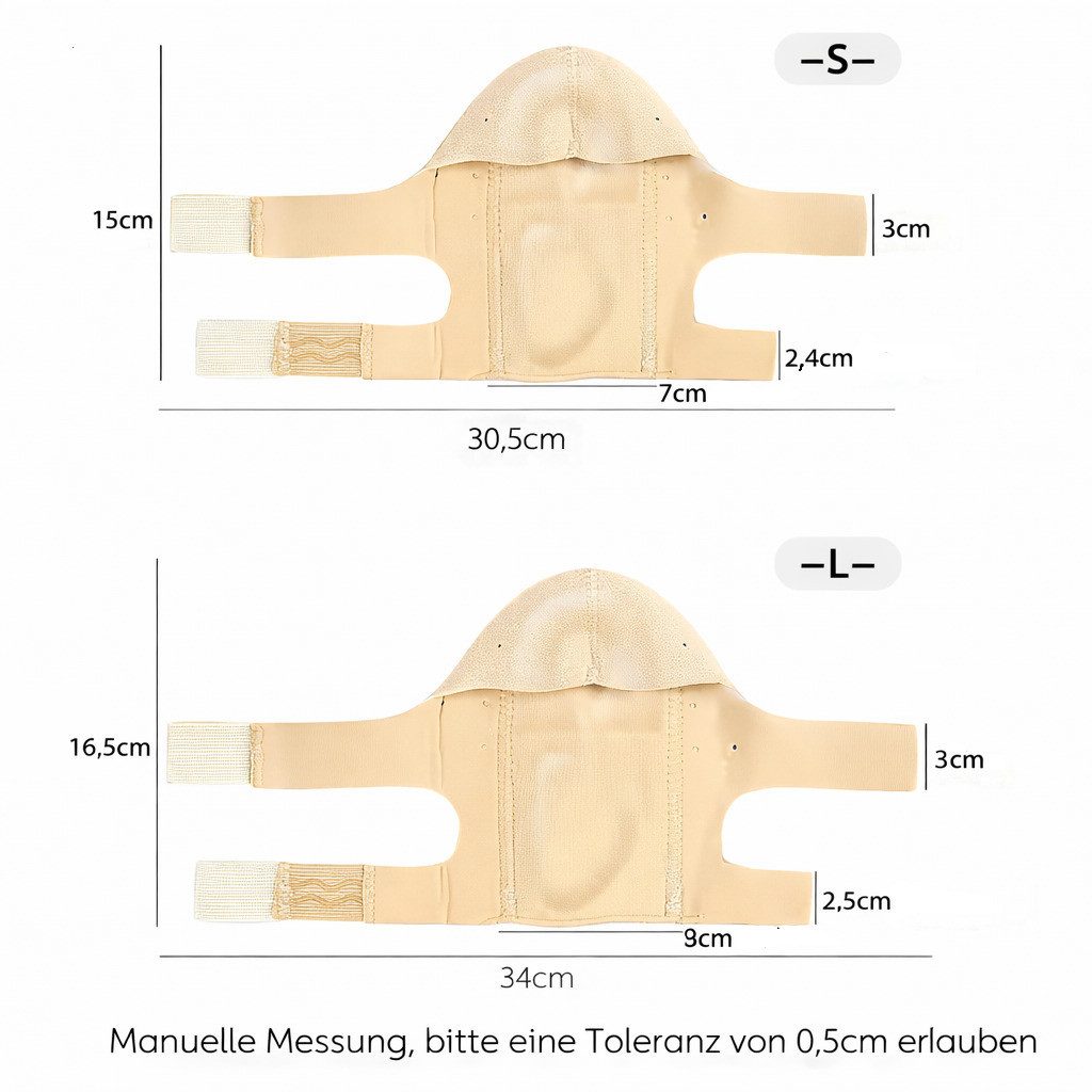 COOL-i ® Fersenpolster Fersen und Fußgewölbe-Polster mit Klettverschluss, weiche SEBS-Dämpfung, verstellbare Fußstütze für Alltag & Schuhe