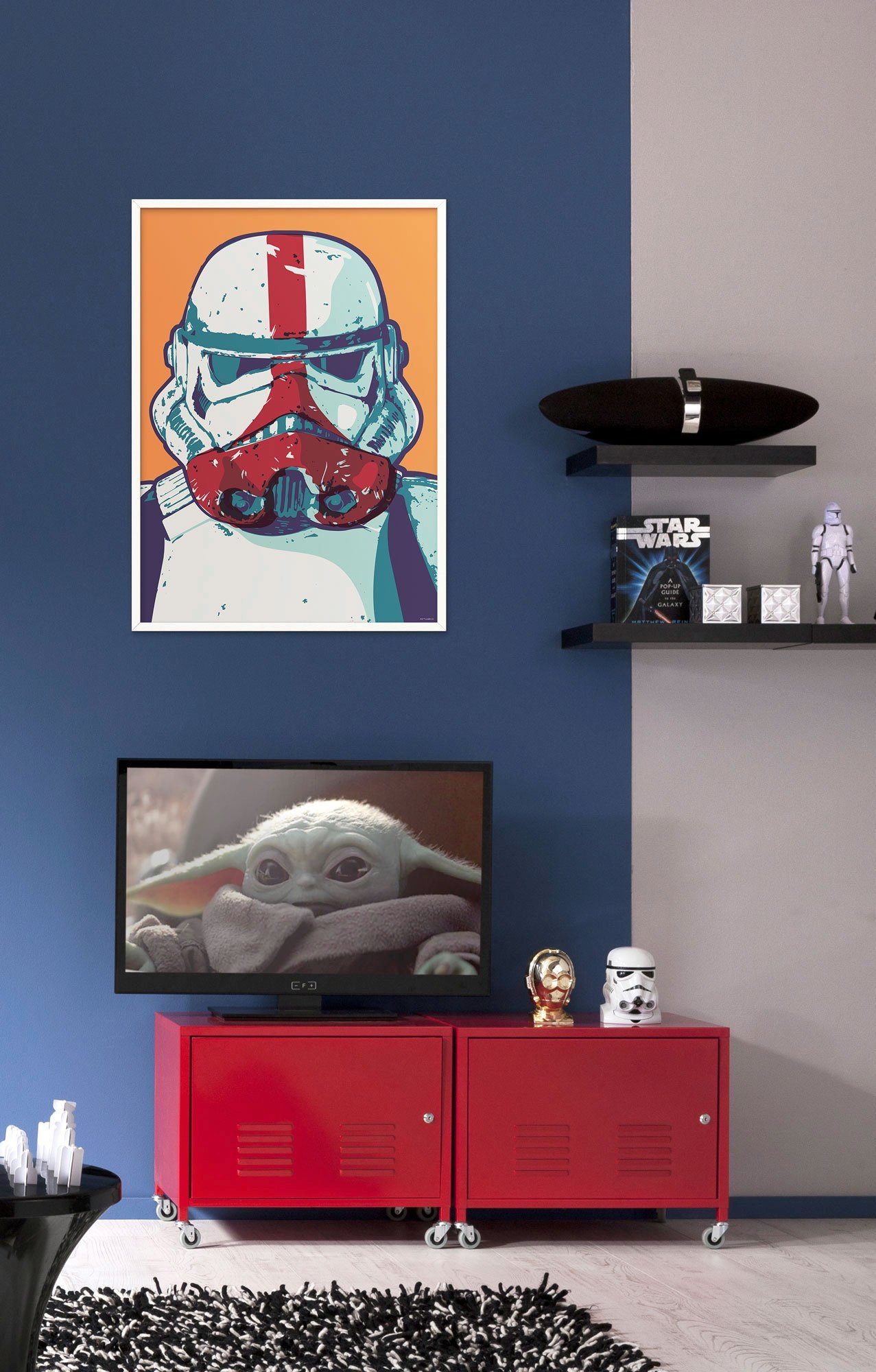 Komar Bild Mandalorian Pop Art Stormtrooper, Disney, Star Wars (1 St), Wandbild zur Dekoration im Kinderzimmer - ohne Rahmen