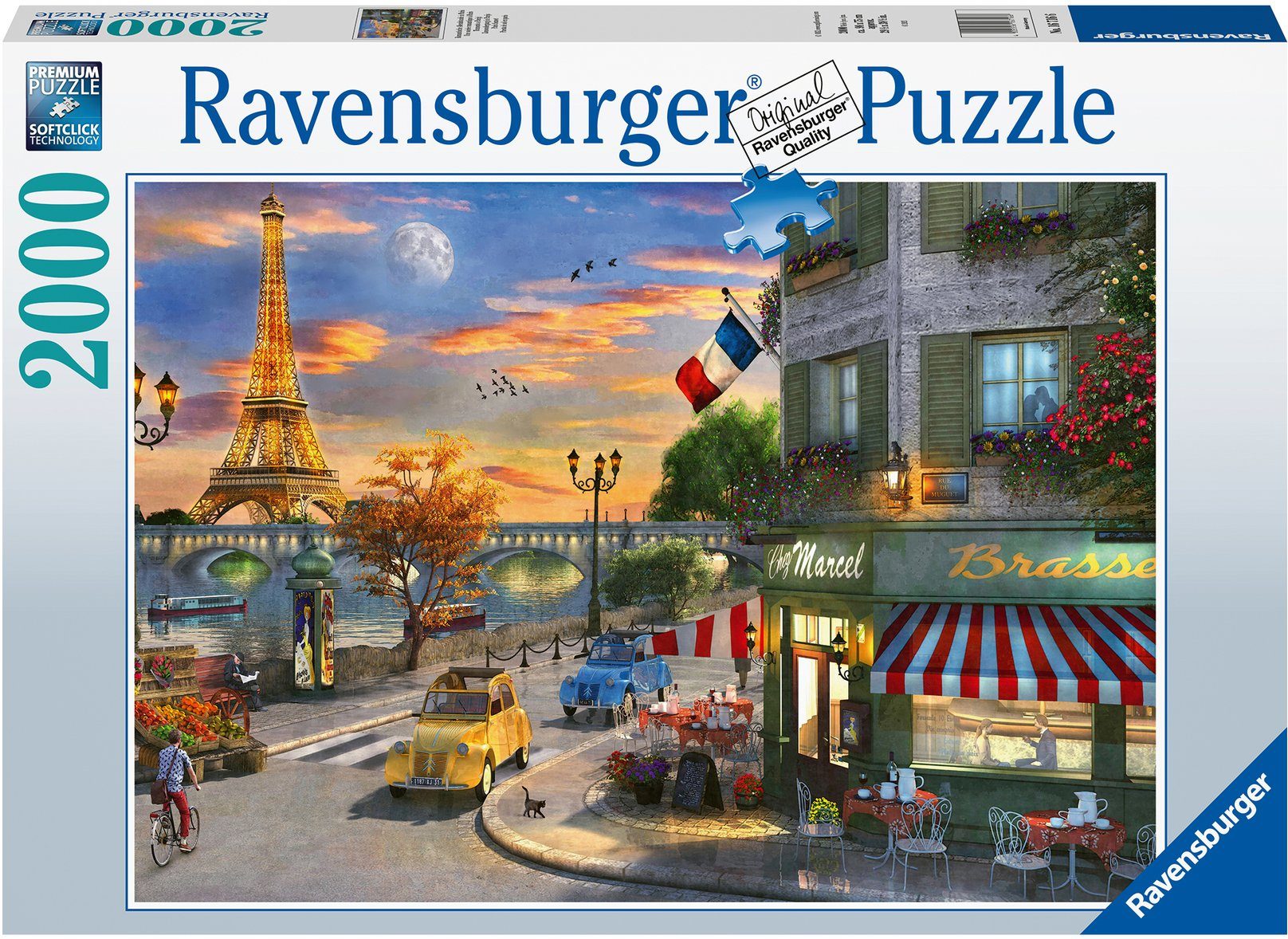 Ravensburger Puzzle Romantische Abendstunde in Paris, 2000 Puzzleteile, Mad günstig online kaufen