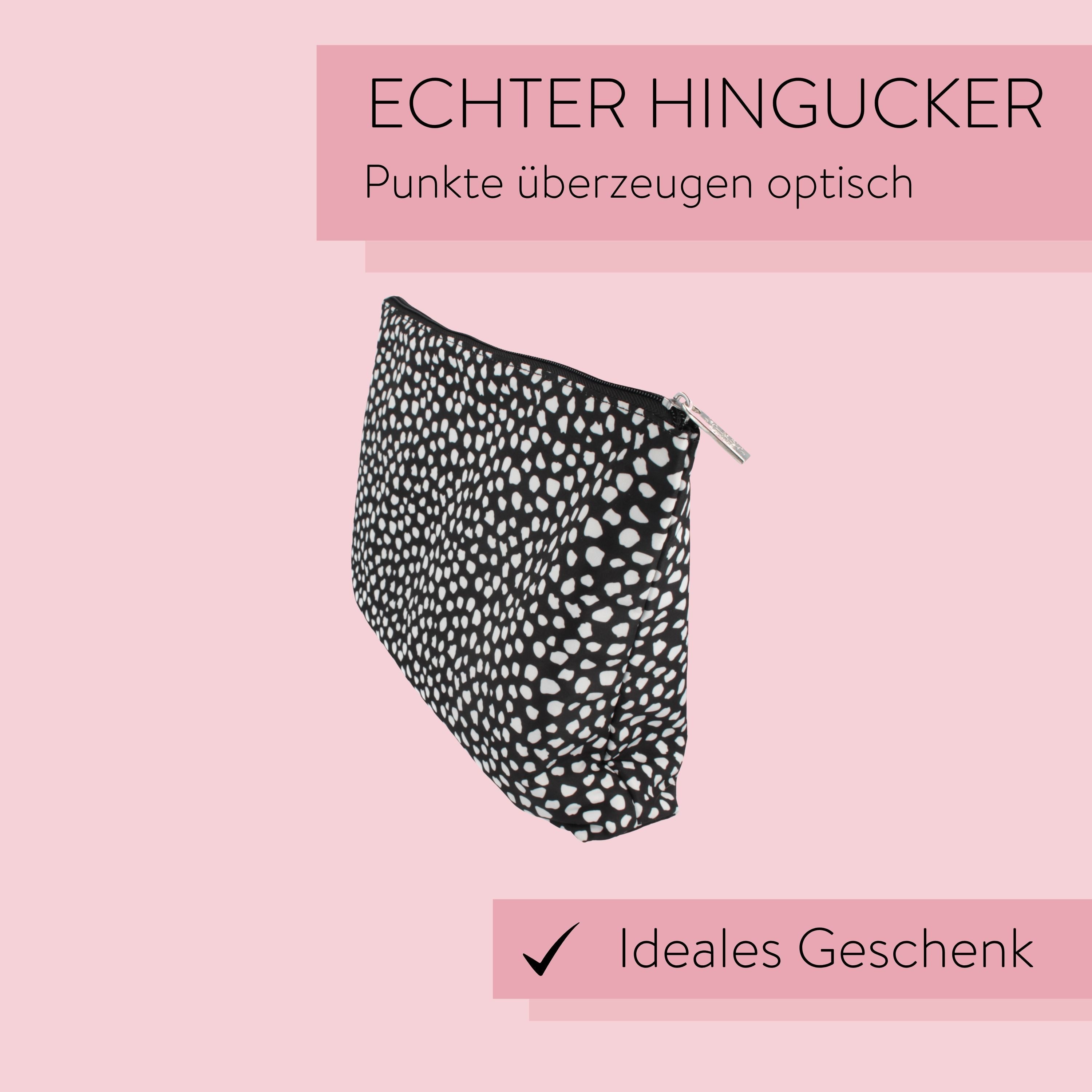 PARSA Beauty Kosmetiktasche Essential Kulturtasche Schwarz-Weiß, modernes Design & Stauraum – Bild 5 von 5