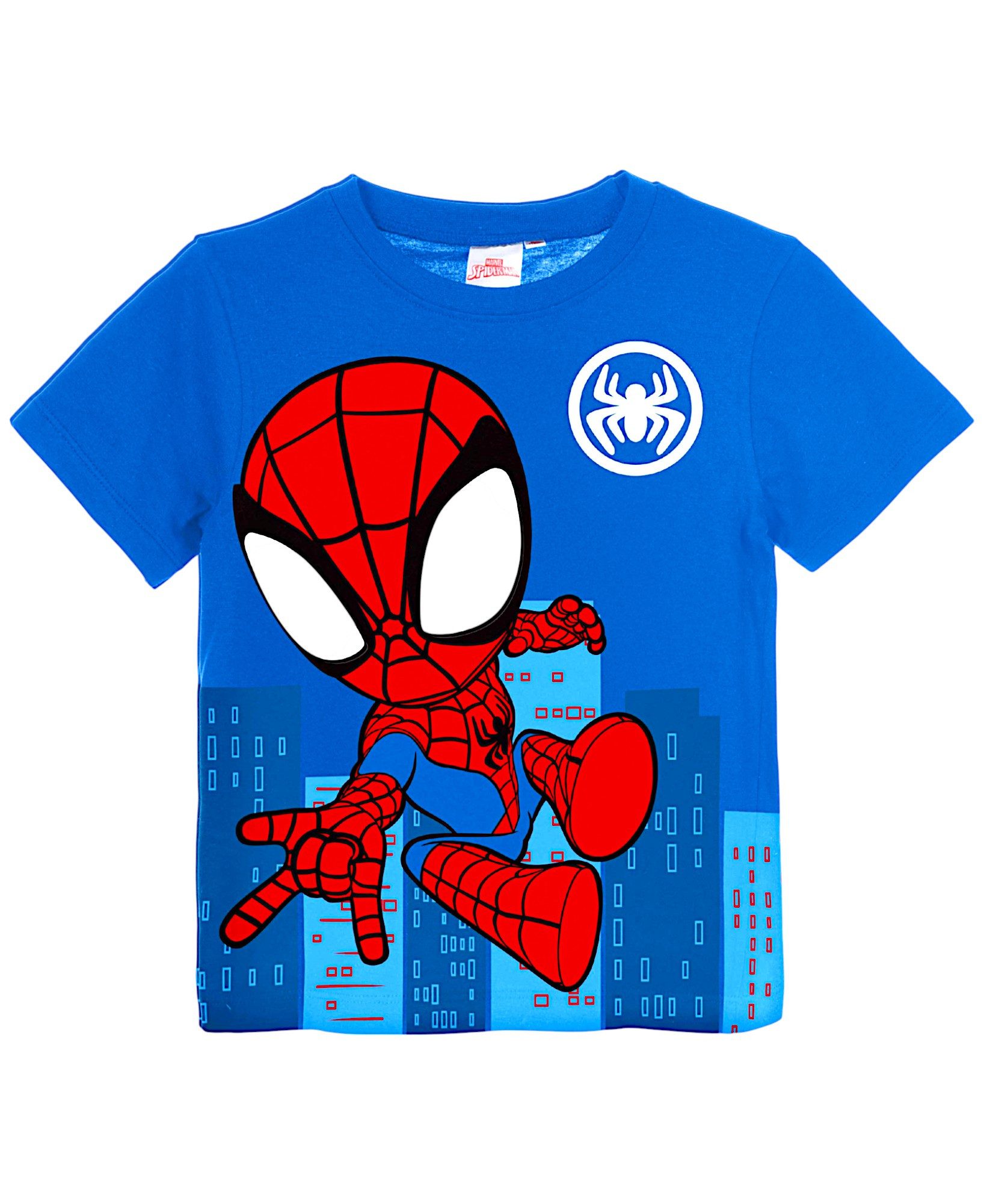 Spiderman T-Shirt Spidey Amazings Friends Jungen Jersey Kurzarmshirt aus Baumwolle Gr. 92-110 cm