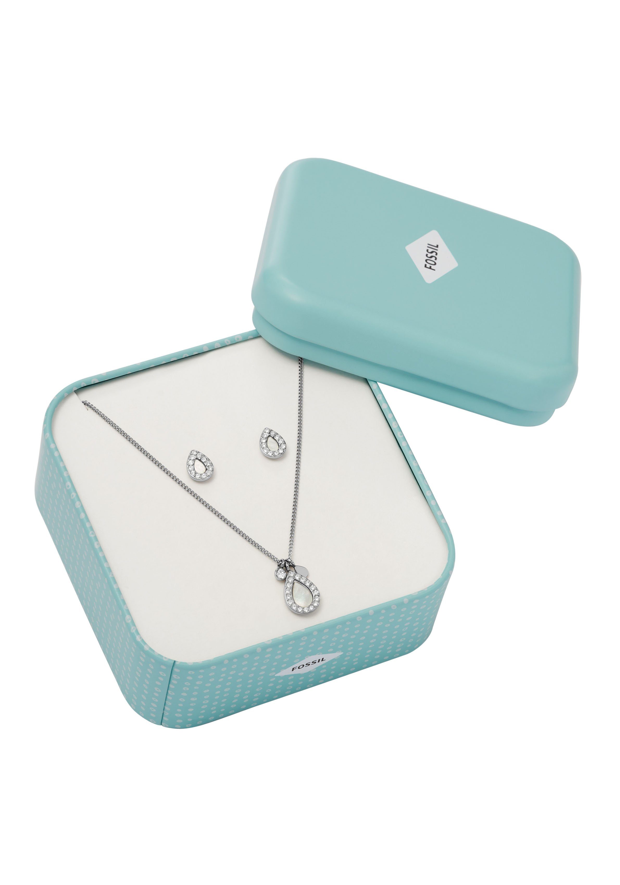 Fossil Ohrring und Ketten Set Tropfen, J...