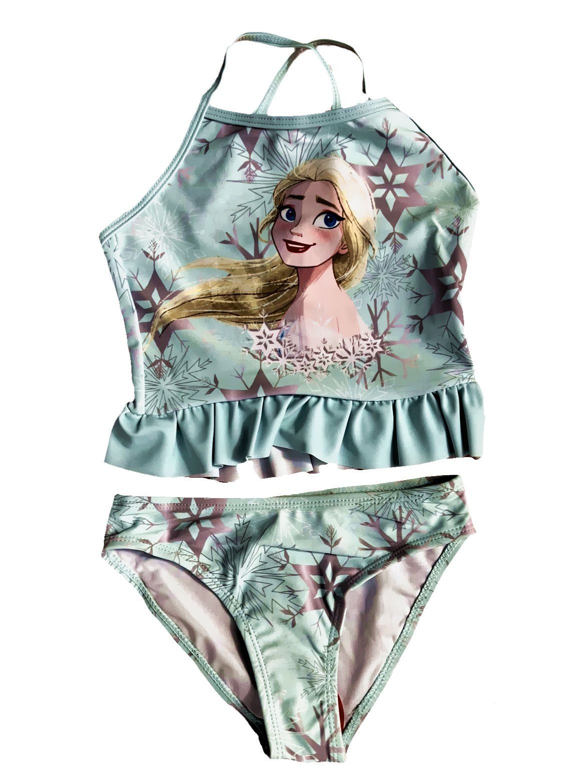 Badeanzug Eiskönigin Anna + Elsa Schwimmanzug Zweiteiler Badeanzug Mädchen