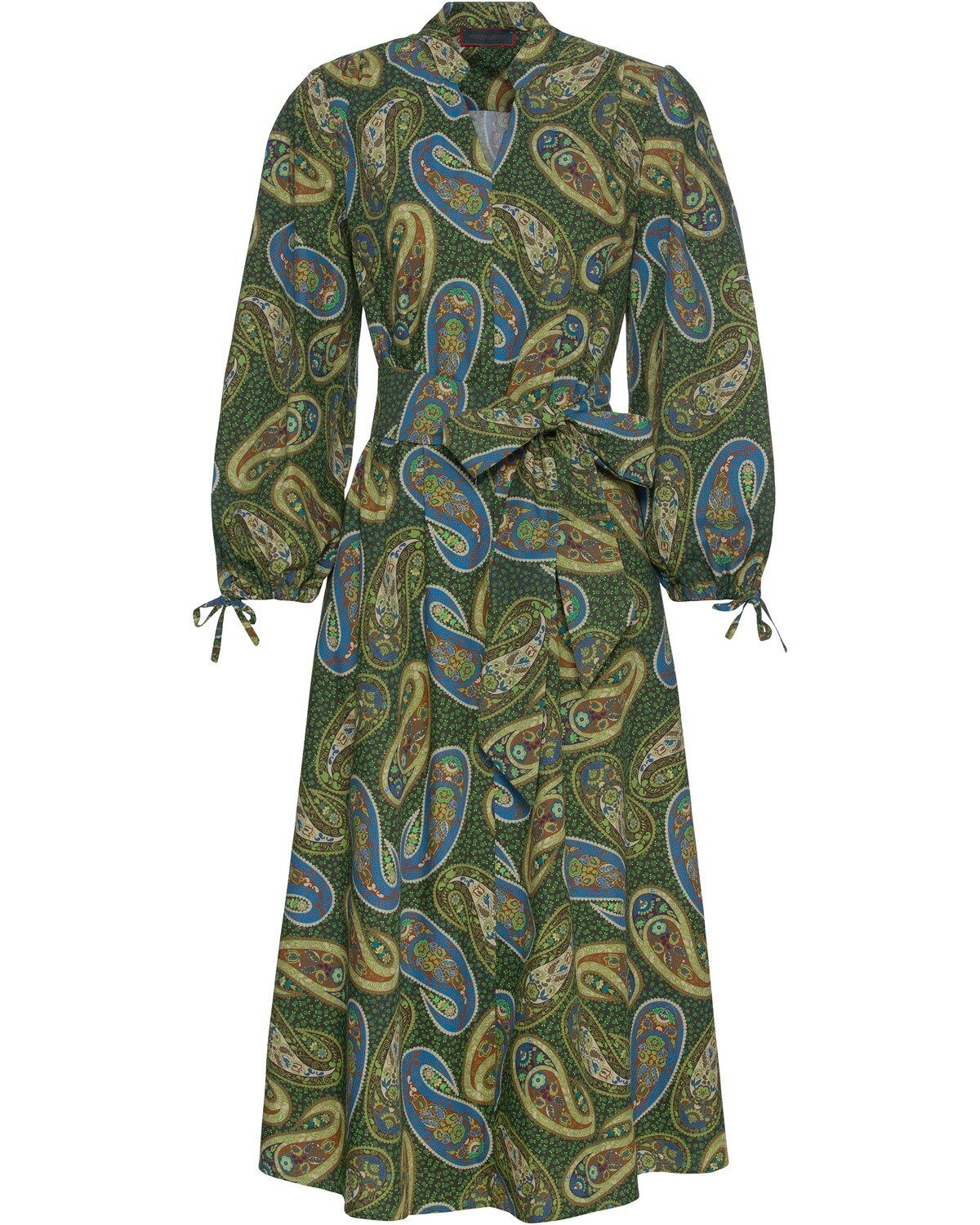 Blusenkleid Midi-Kleid mit Paisley-Muster