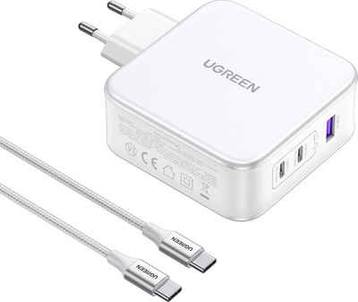 UGREEN Nexode USB-A+2*USB-C 140W GaN Fast Charger+USB-C Cable Laptop-Ladegerät