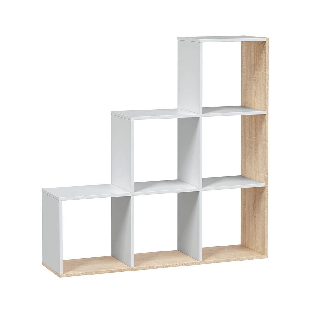 freiraum Stufenregal Step, in Kanda-Eiche / Artik-Weiß - 108x110x28 (BxHxT)