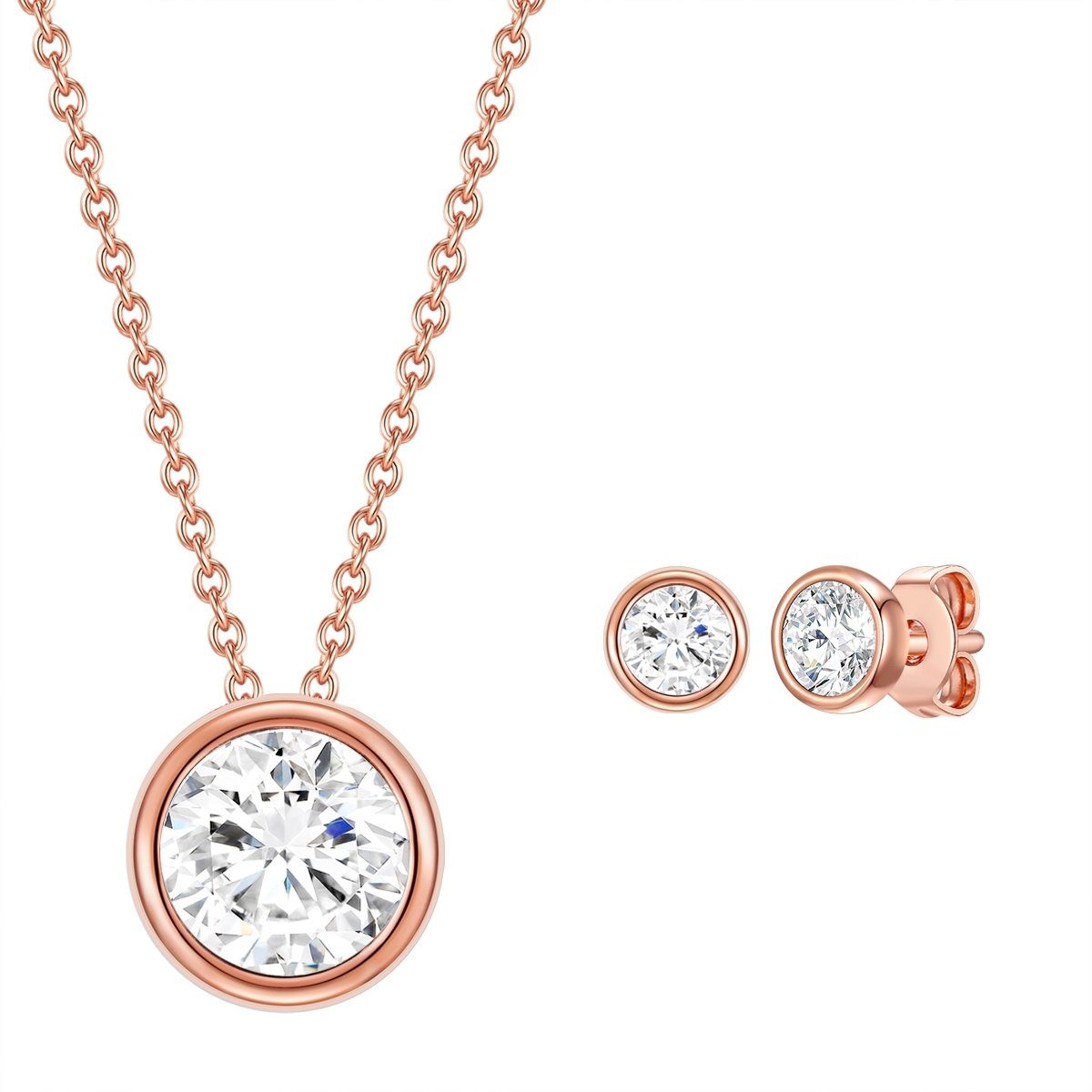 Rafaela Donata Schmuckset roségold (3-tlg), aus Sterling Silber