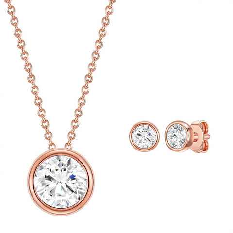 Rafaela Donata Schmuckset roségold (3-tlg), aus Sterling Silber