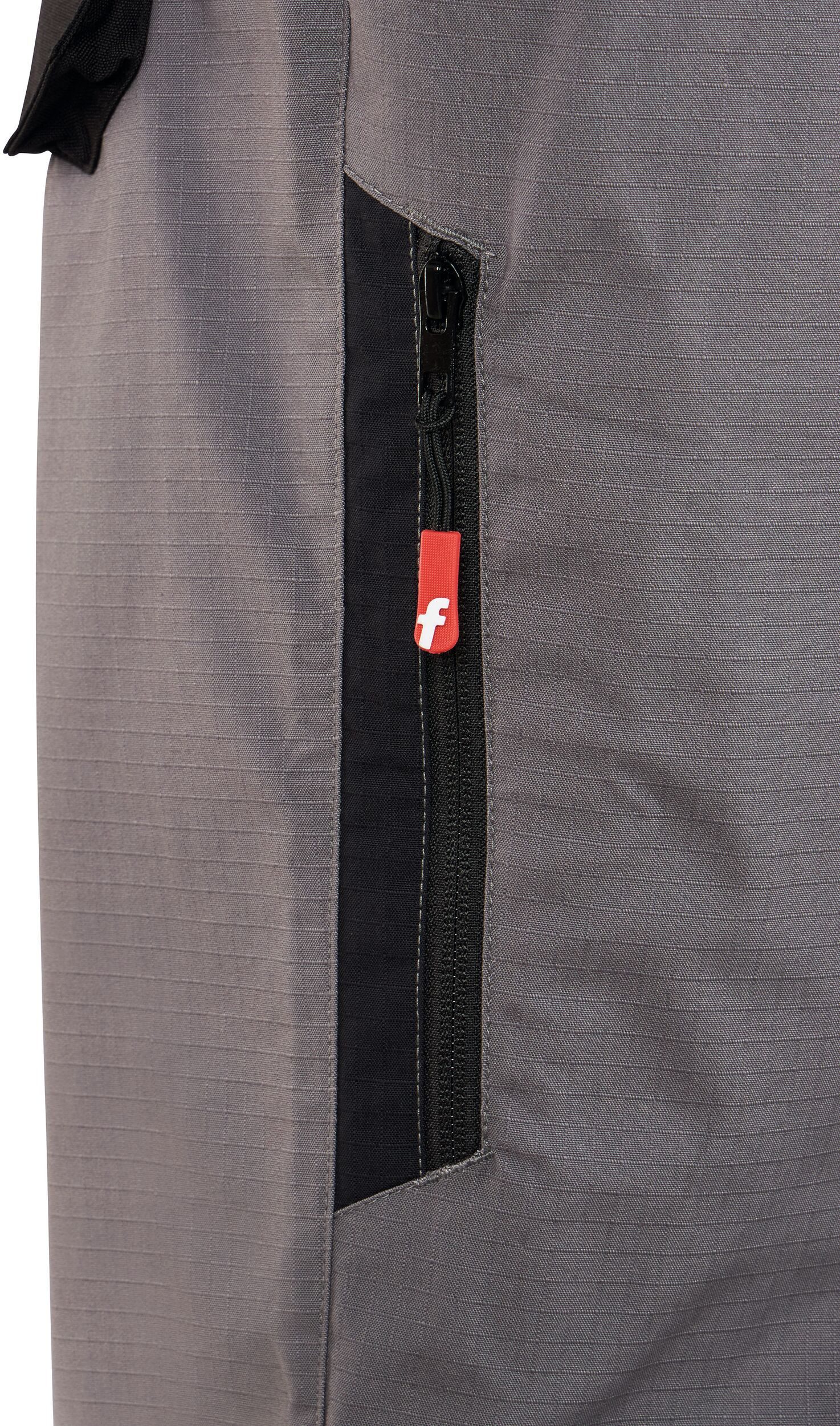 fortis Arbeitsbundhose Damen-Cargohose Performance grau/schwarz