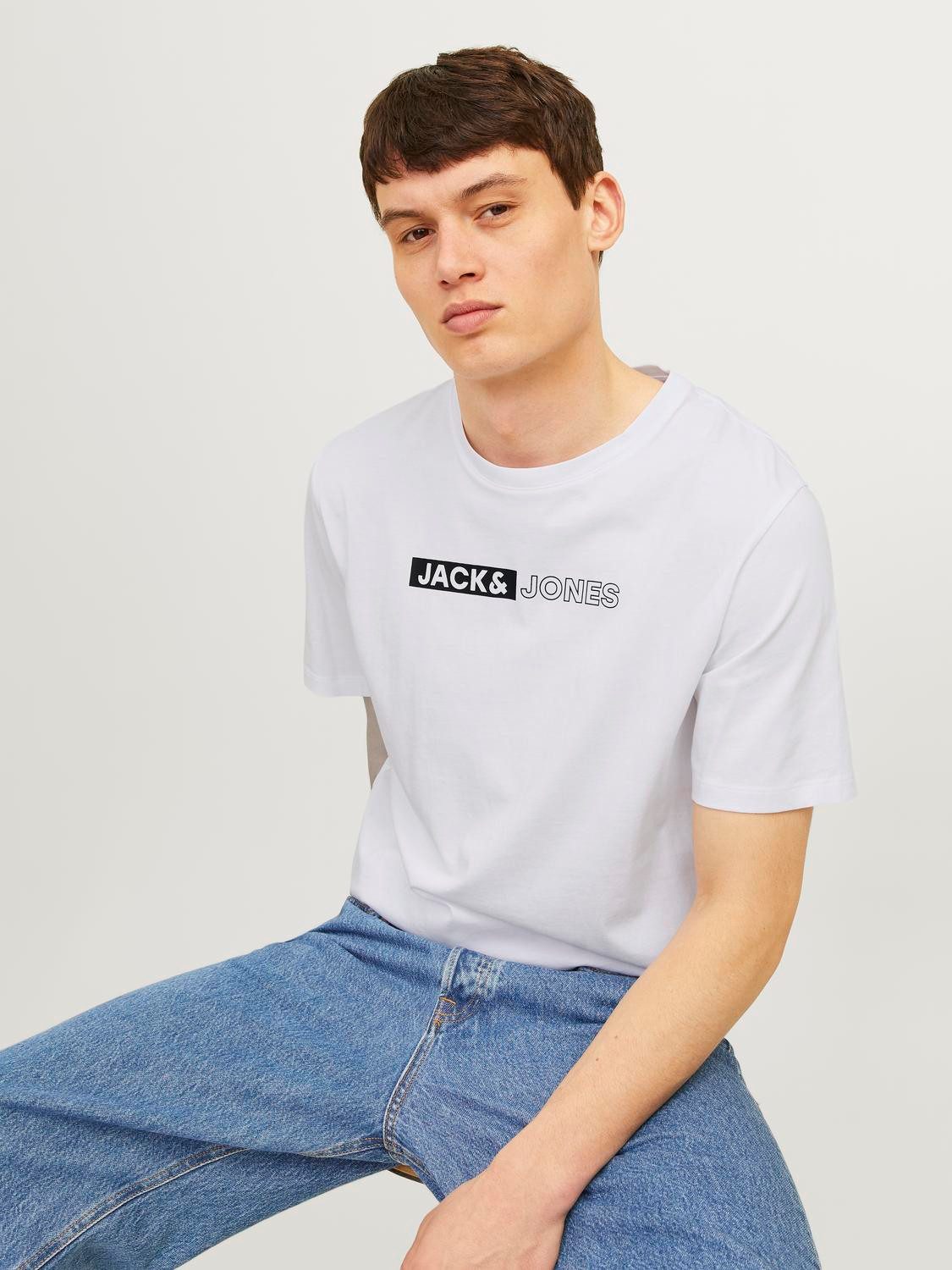 Jack & Jones Herren Rundhals T-Shirt JJECORP LOGO - Regular Fit günstig online kaufen