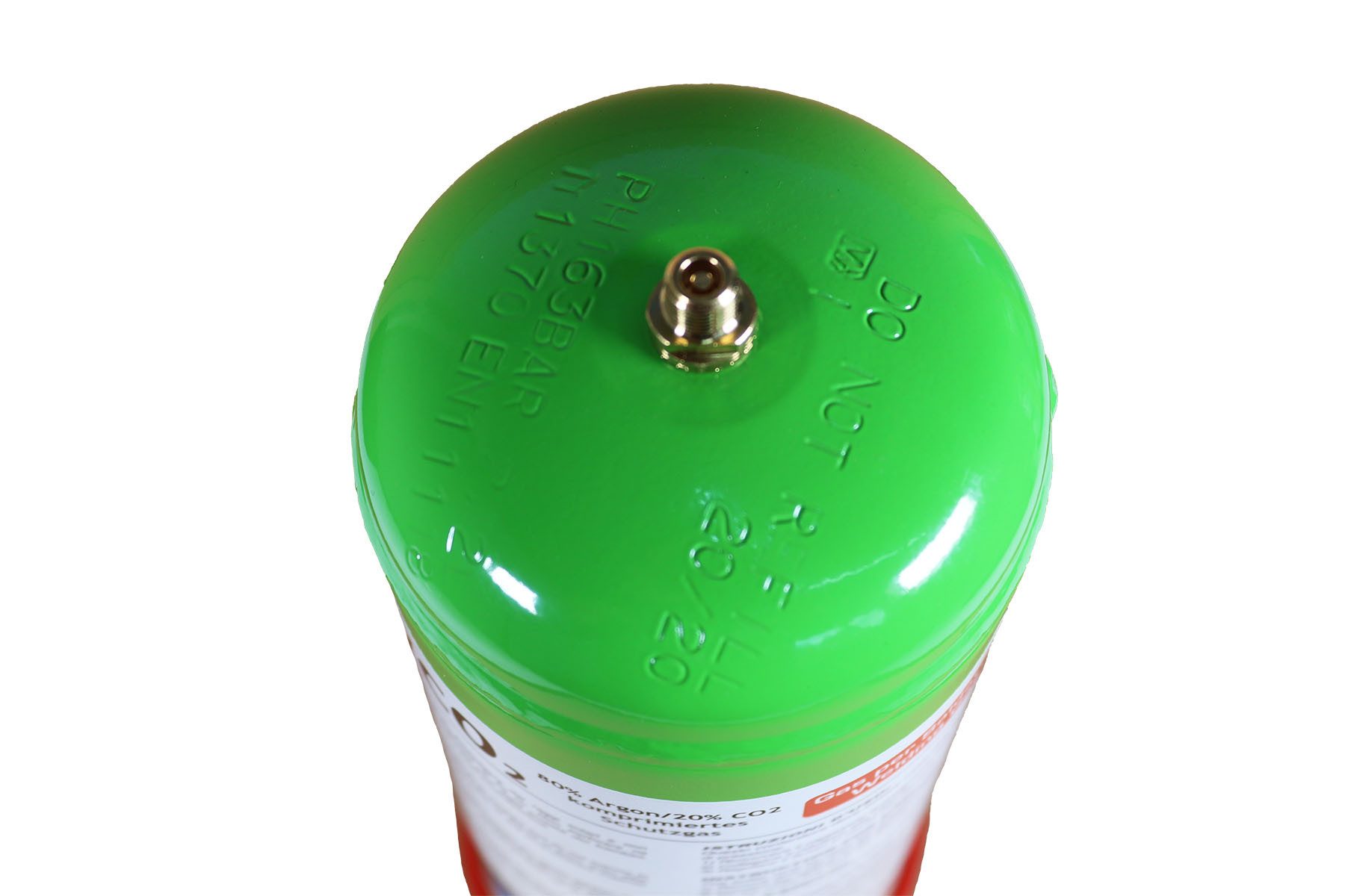 WELDINGER Gas Mischgas Einwegflasche 2,0 Liter, 20 % Co² + 80 % Argon, MAG-Schweißen