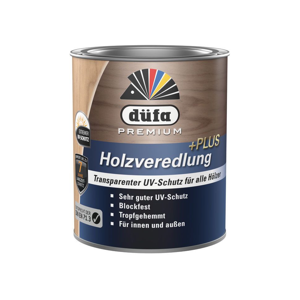düfa Holzschutzlasur Premium Holzveredlung PLUS 750 ml - 2,5L Holzlasur Schutzlasur, extremer UV-Schutz, Langzeitschutz