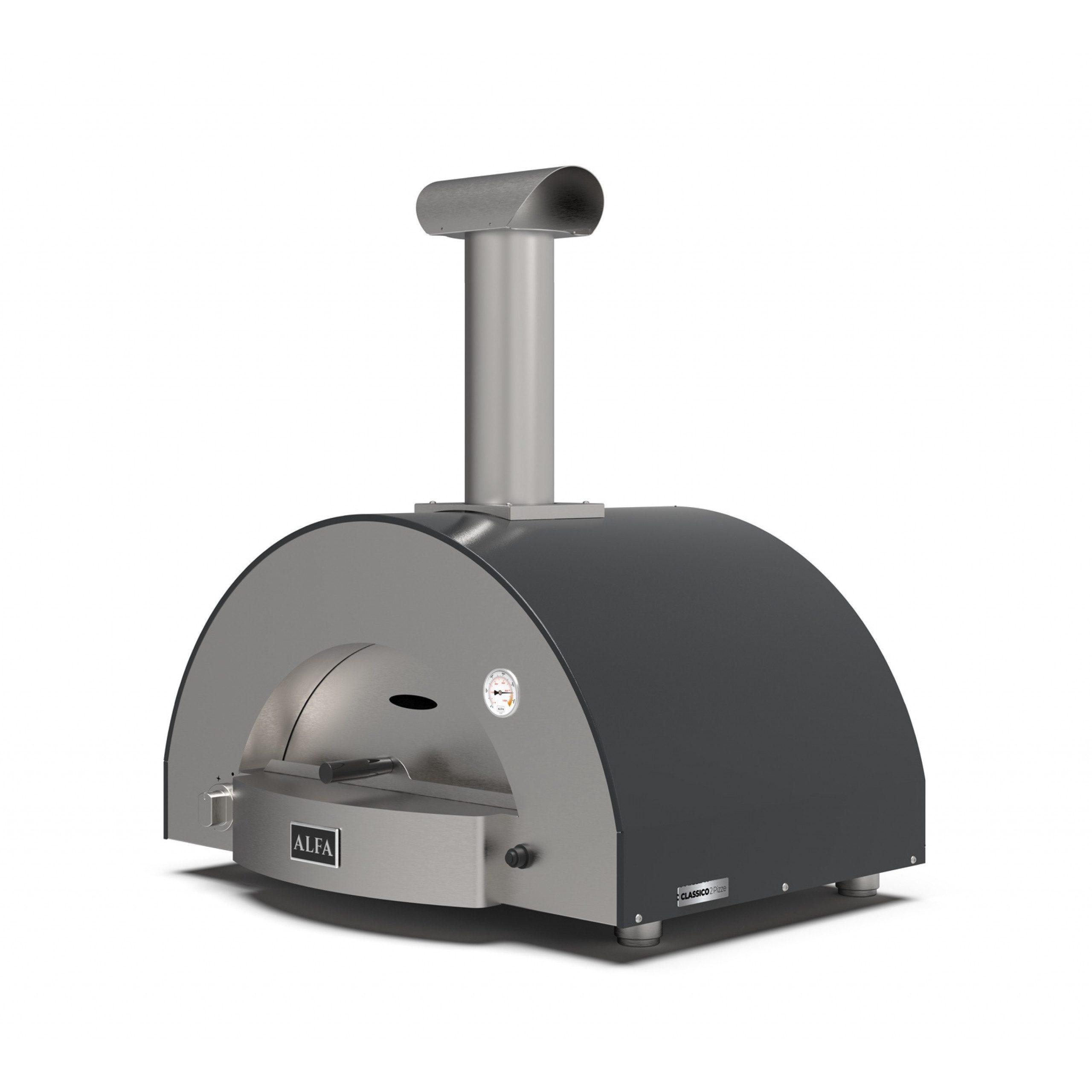 Alfa Forni Pizzaofen Alfa Forni Gas Pizzaofen CLASSICO 2 Pizze Schiefer Grau