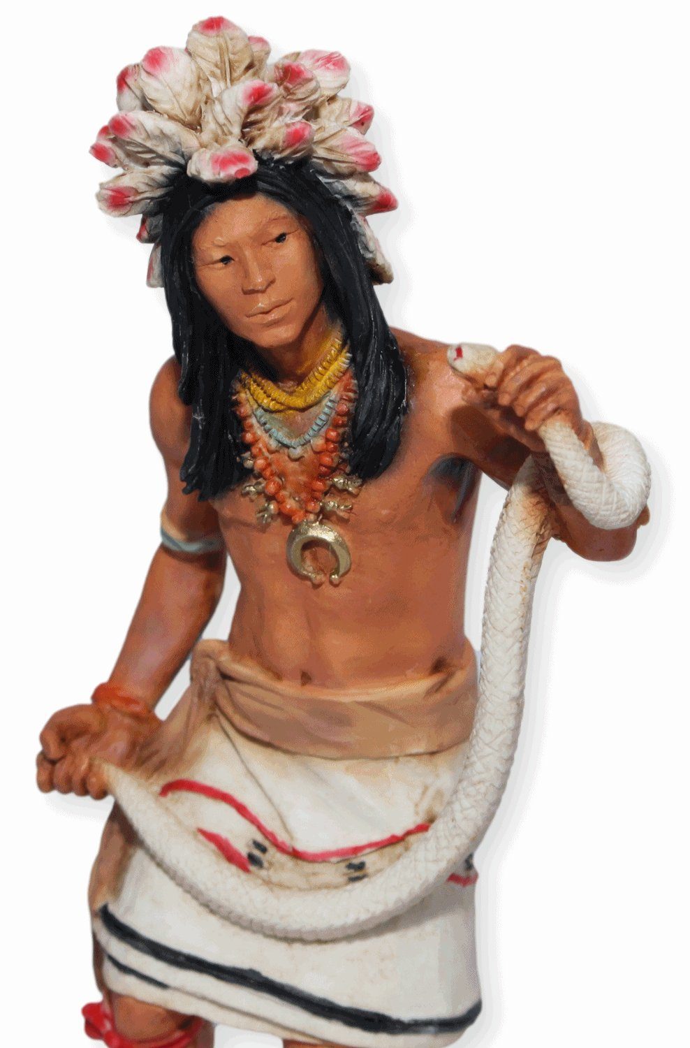 H mit Figur Sammlerfigur Dekofigur Dekofigur Native Schlange Händen 17,5 Castagna cm Castagna in den American