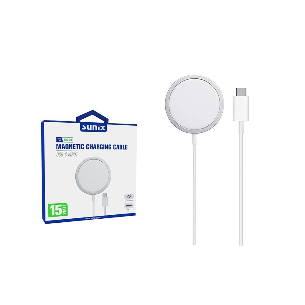 Sunix 15W Induktion Ladegerät Schnell Schnellladung Weiß Wireless Charger