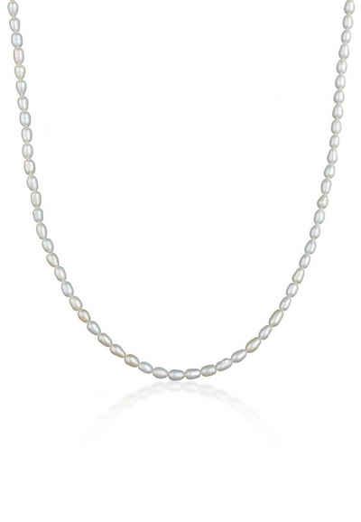 Nenalina Perlenkette Zeitlos Klassik Süßwasserzuchtperlen 925 Silber