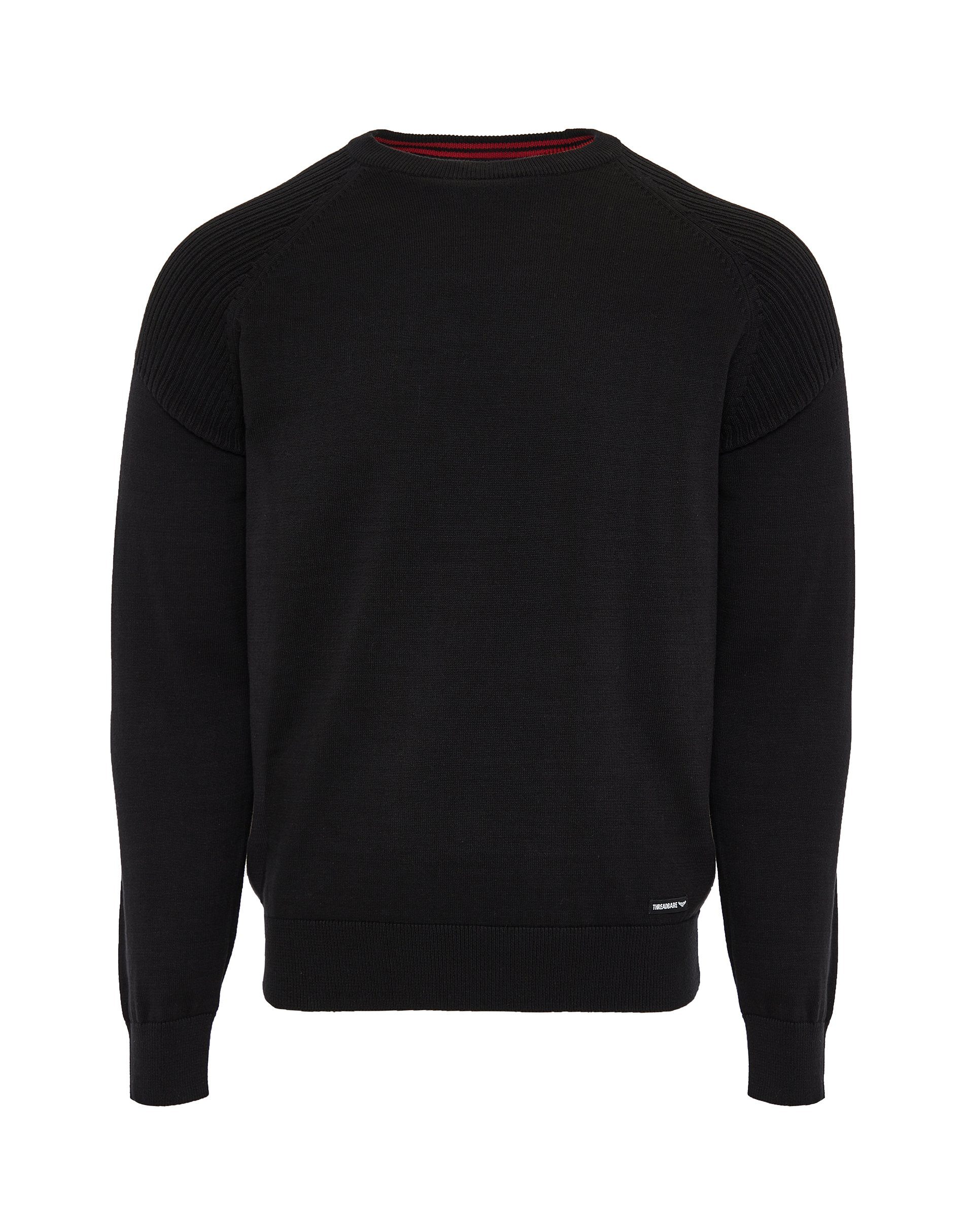 Threadbare Sweatshirt THB Jumper schwarz-black Badger