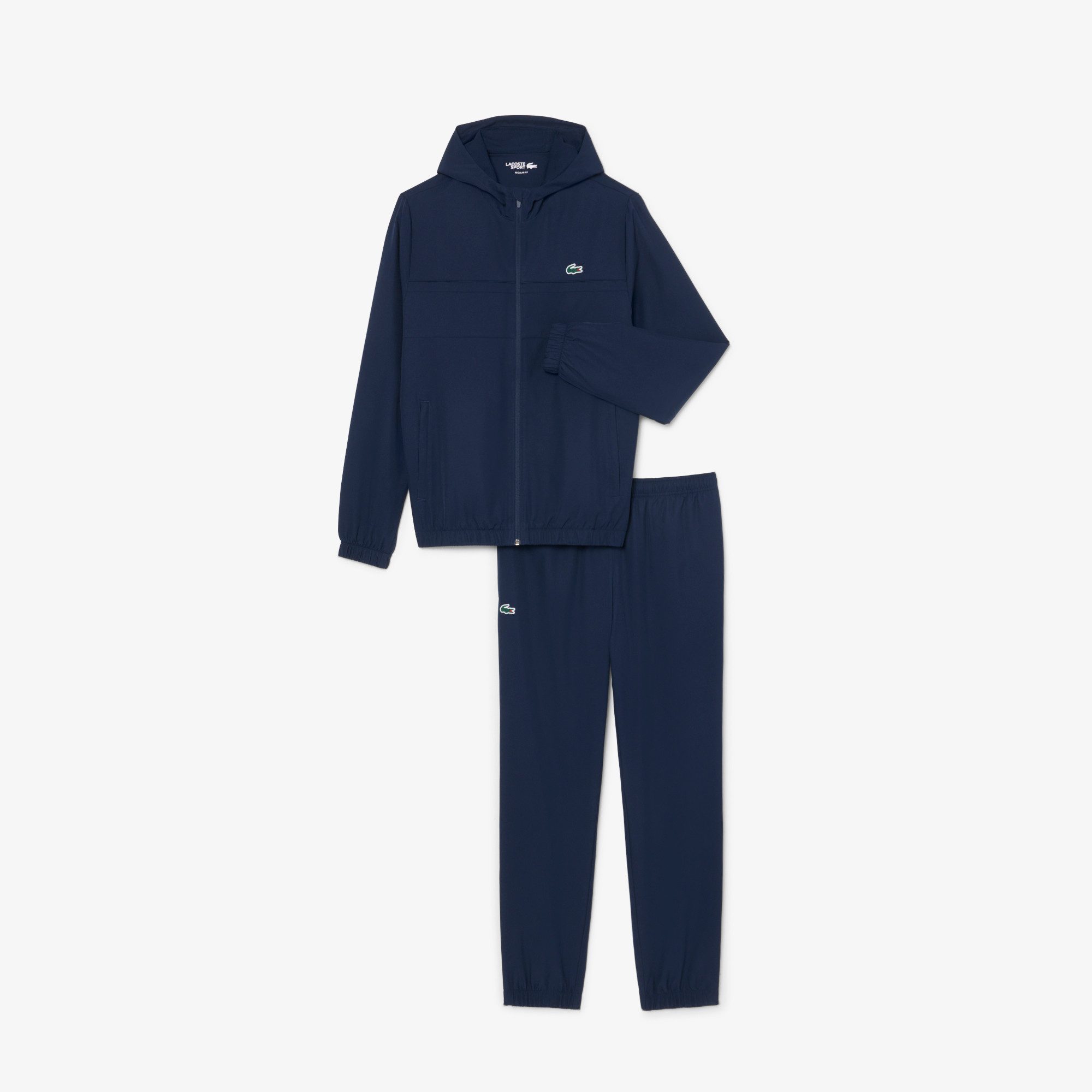 Lacoste Trainingsanzug, aus Diamant-Taft, Jacke mit Kapuze, Regular Fit