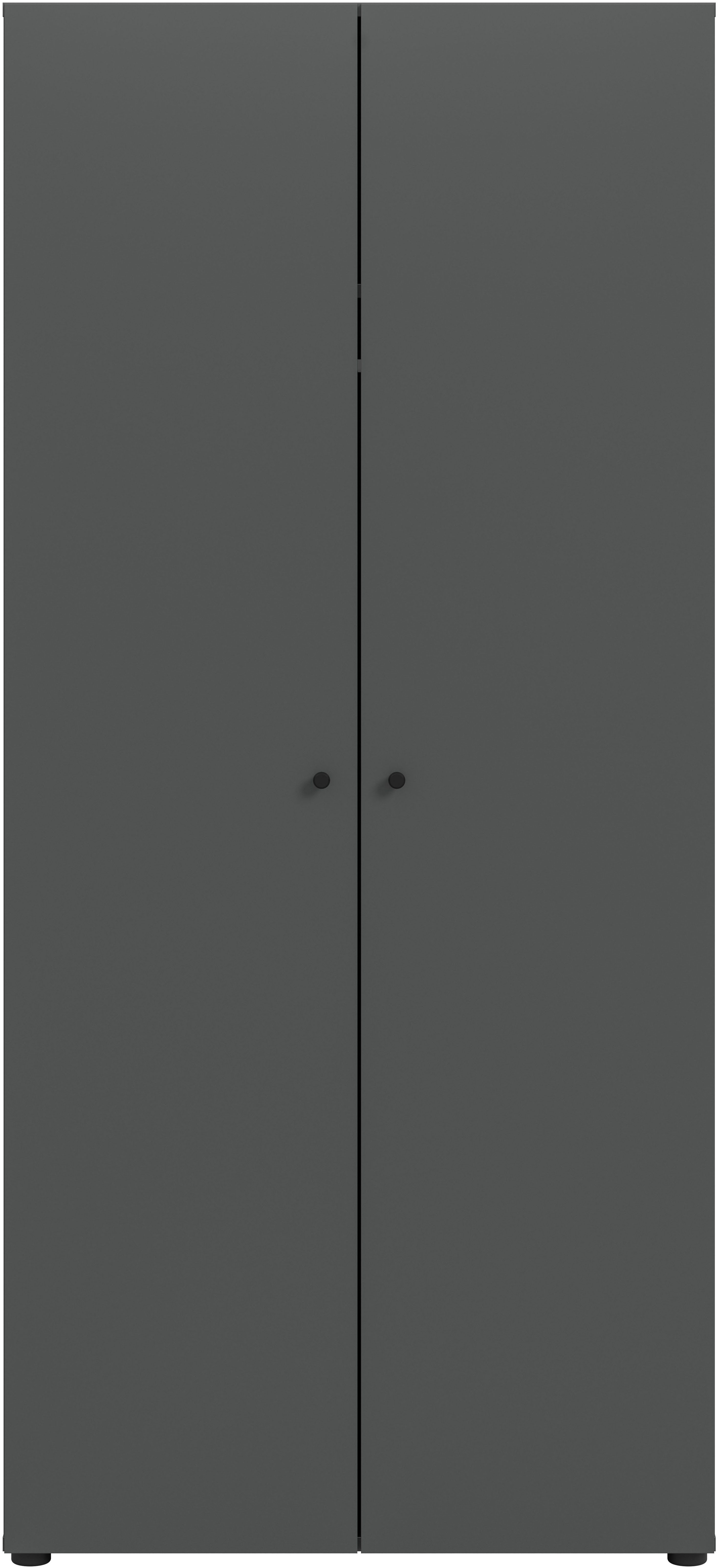 Home affaire Kleiderschrank BILLINGS, TOPSELLER!, Schlafzimmerschrank, Schrank, Garderobenschrank (OTTO BESTSELLER, Garderobe & Schlafzimmer) Breite 80cm, grau, 2-türig, inkl. 1 Kleiderstange und 1 Ablageboden