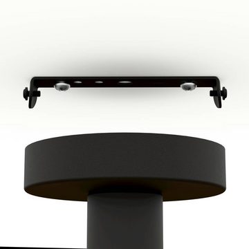 EGLO Deckenleuchte LEOMINSTER, ohne Leuchtmittel, Deckenleuchte, Wohnzimmerlampe, Metall in Schwarz und Bambus, Ø 45 cm