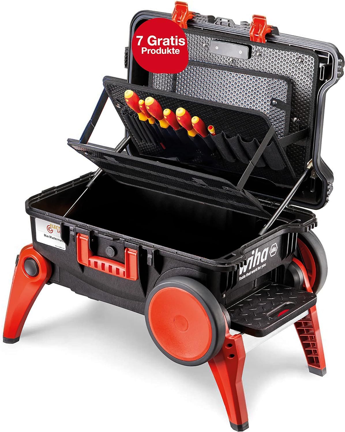 Wiha Ящики для инструментов Profi XXL III electric (leer) (44129), Unbestückt, groß mit Rollen, inkl. 7 Gratis Produkte