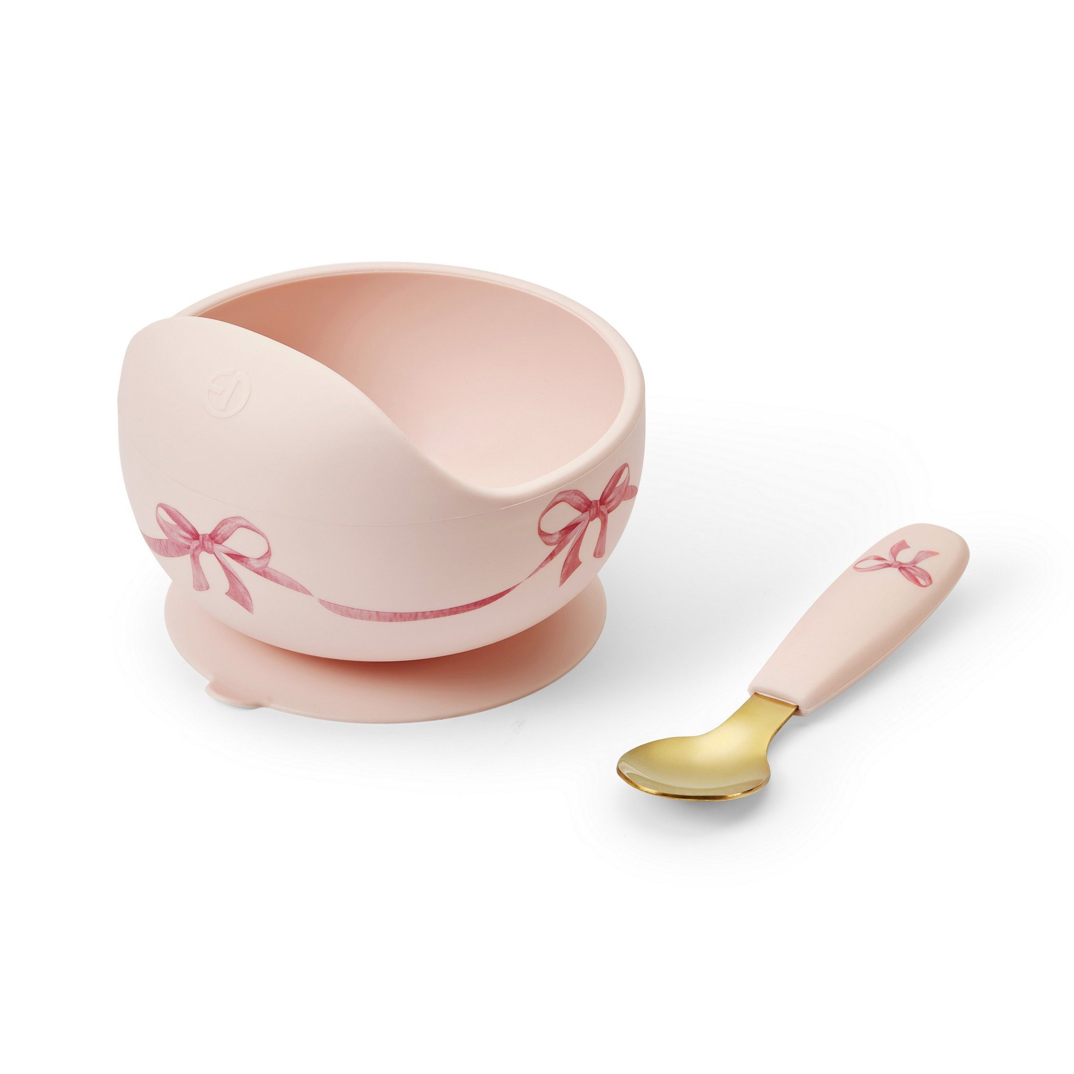 Elodie Kindergeschirr-Set Elodie Schüsselset Silikon, 2 Teile - Rosy Bow (2-tlg), 1 Personen, Silikon
