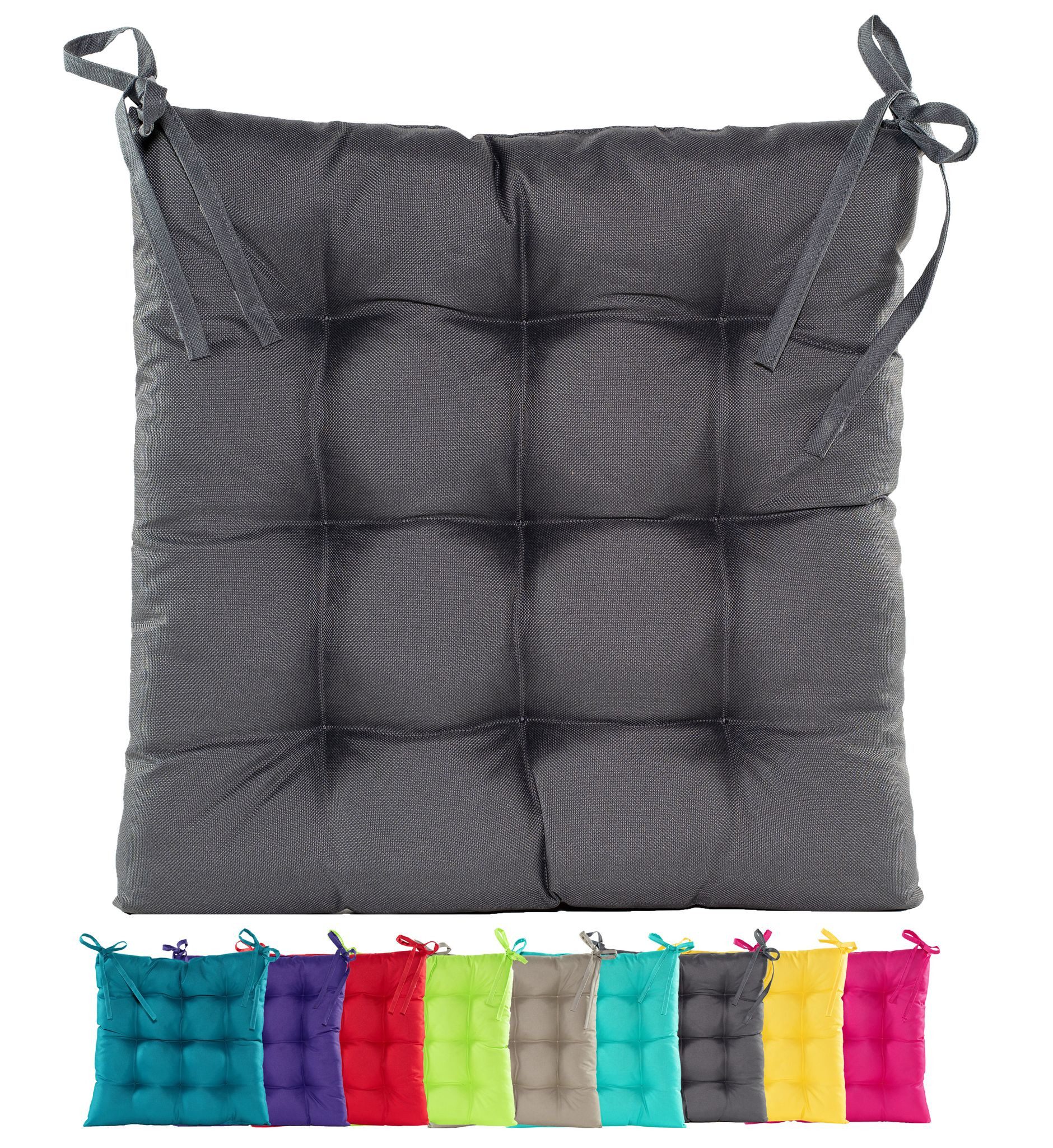 JACK Stuhlkissen JACK Outdoor 38x38cm Sitzkissen Lounge Kissen Sitzkissen Wasserfest, mit Lotus Effekt, robust, strapazierfähig, für Innen & Außen