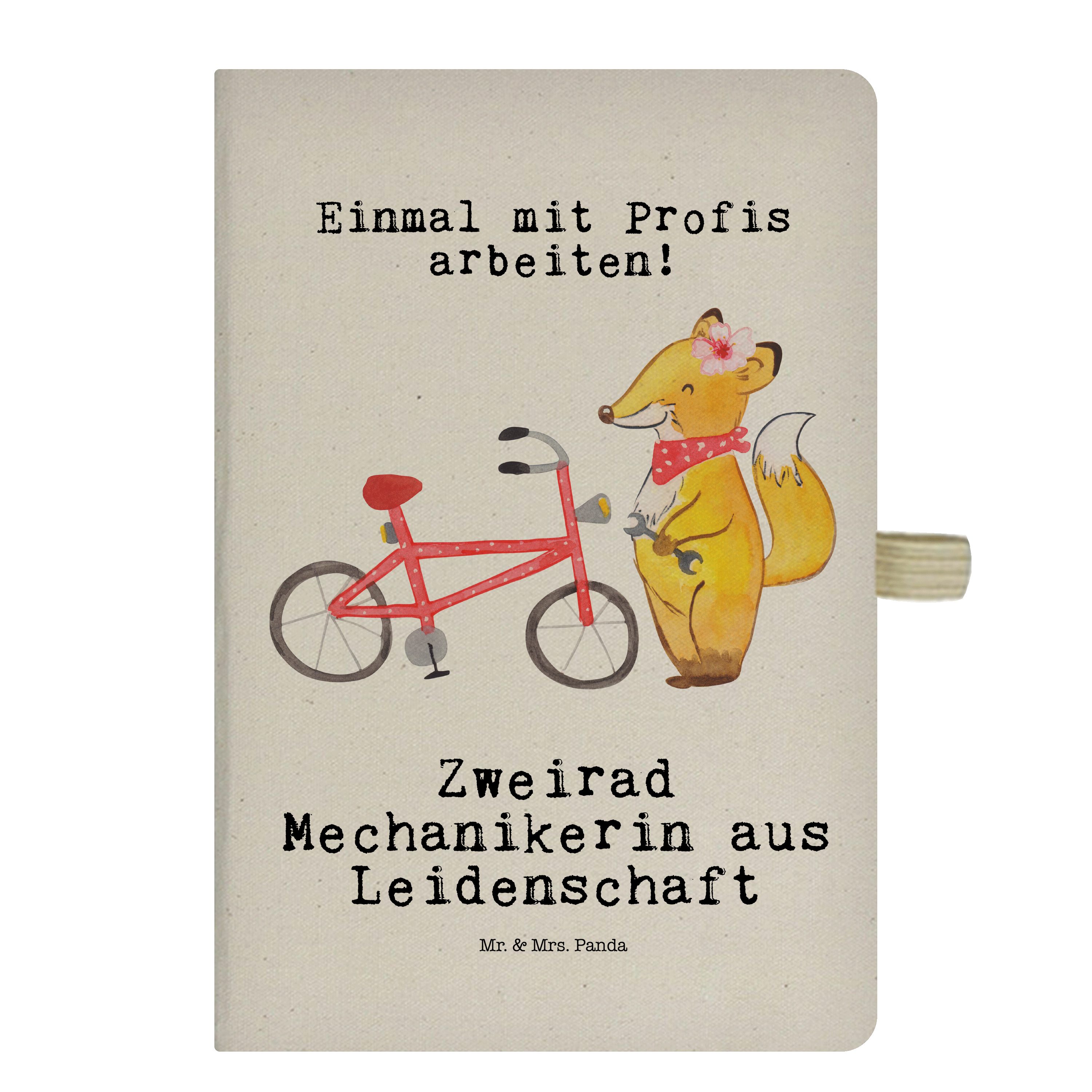 Notizbuch & Panda & Panda Geschenk, aus Transparent - Mrs. Mrs. Leidenschaft Mr. Mr. Schen Mechanikerin Zweirad -