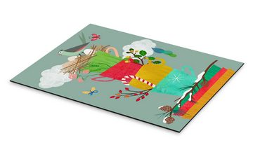Posterlounge Alu-Dibond-Druck Taika Tori, Vier Jahreszeiten, Wohnzimmer Skandinavisch Illustration