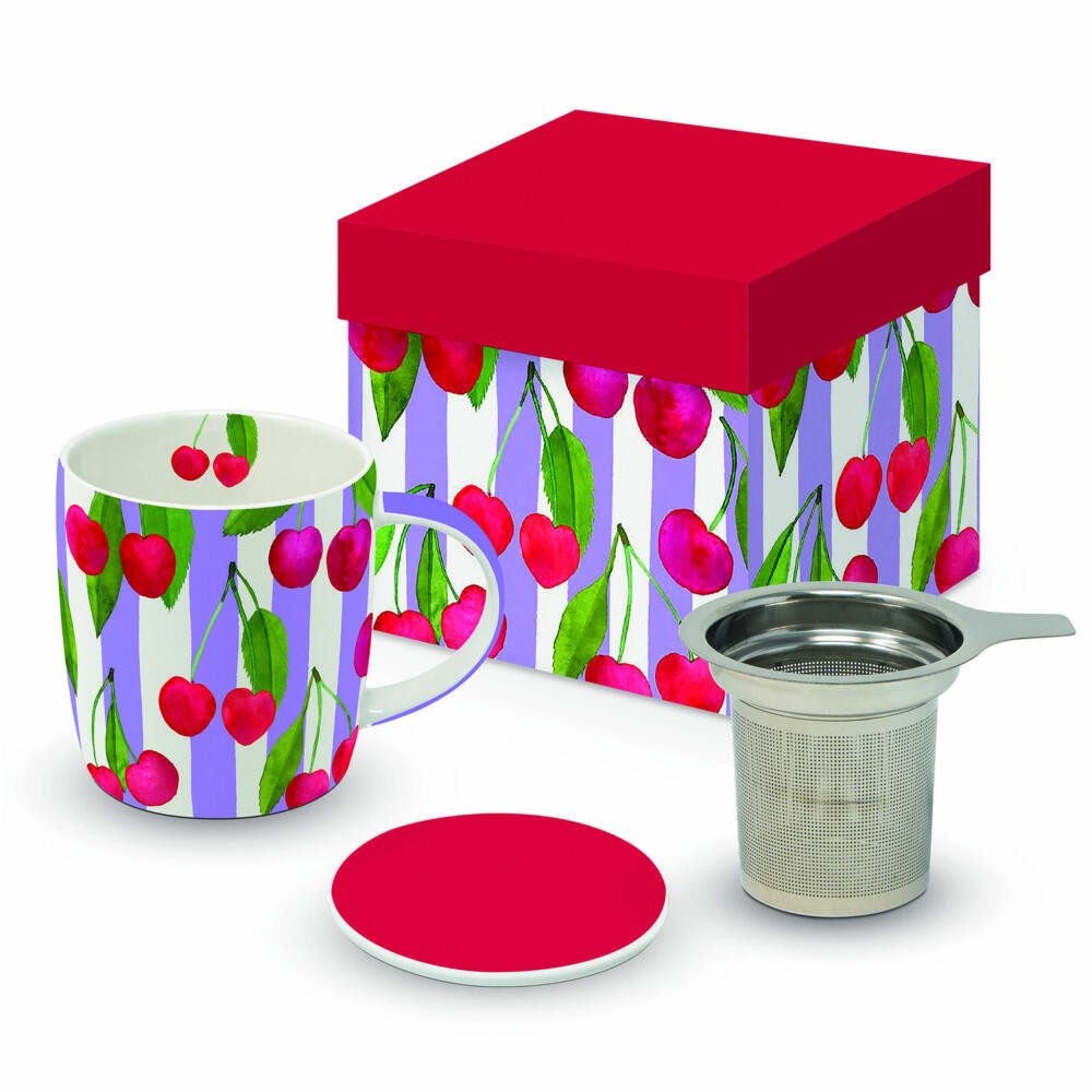 PPD Becher Cherry & Stripes T-Mug, 350 ml, Keramik