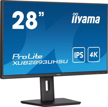 Iiyama XUB2893UHSU-B5 LED-Monitor (70,9 cm/28 ", 3840 x 2160 px, 4K Ultra HD, 3 ms Reaktionszeit, 60 Hz, IPS-LED)