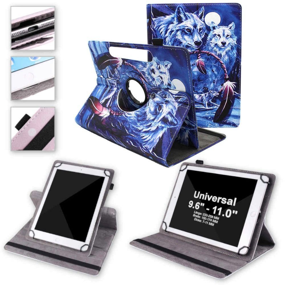 Tablet-Hülle Für Lenovo Tab M10 HD 2. Gen 2020 TB-X306F 360 Grad Rotation Universell Motiv 16 Tablet Tasche Kunst Leder Hülle Etuis