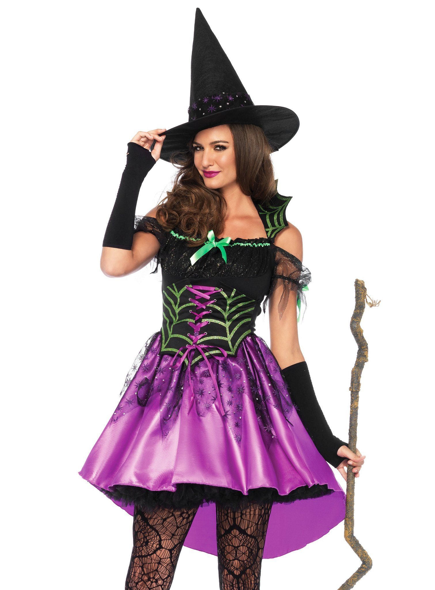 Leg Avenue Hexen-Kostüm Spiderwitch Hexenkostüm, Aufregendes Hexenkostüm für moderne Zauberinnen