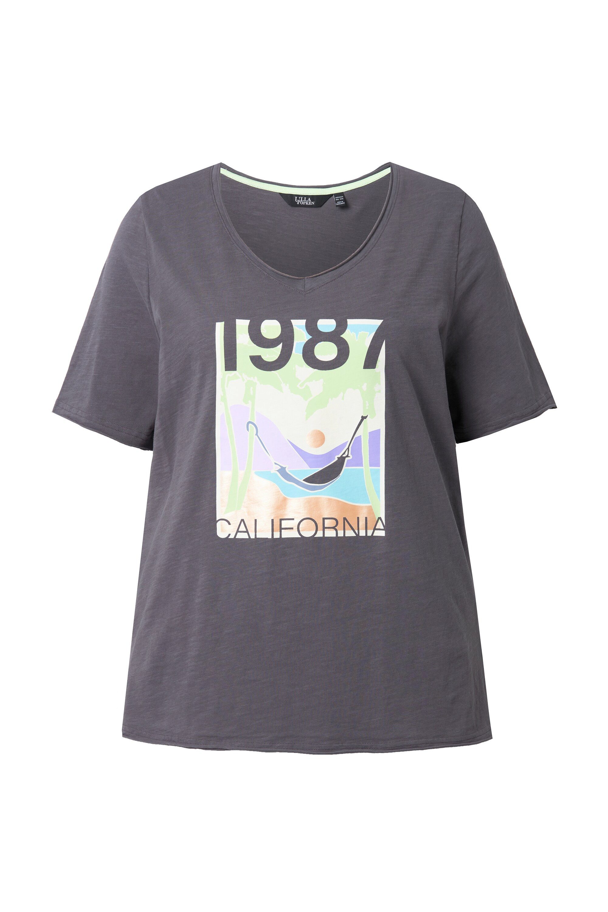 Ulla Popken T-Shirt T-Shirt California V-Ausschnitt Halbarm günstig online kaufen