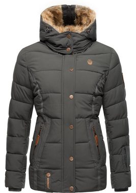 Marikoo Winterjacke Nekoo stylische Damen Steppjacke mit großer Kapuze