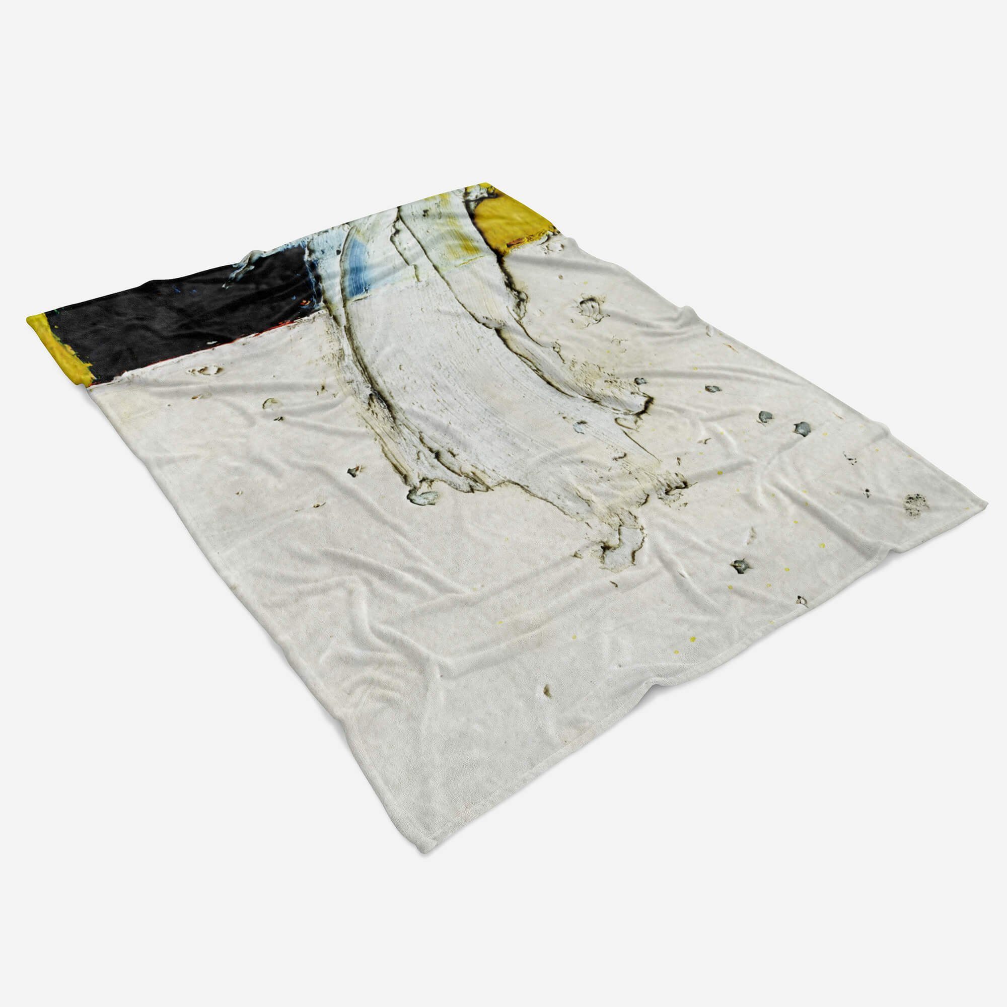 Saunatuch Handtuch Art Alte Farbe Baumwolle-Polyester-Mix Sinus Auffallend Strandhandtuch Fotomotiv Kuscheldecke Handtücher Strukt, (1-St), mit Handtuch