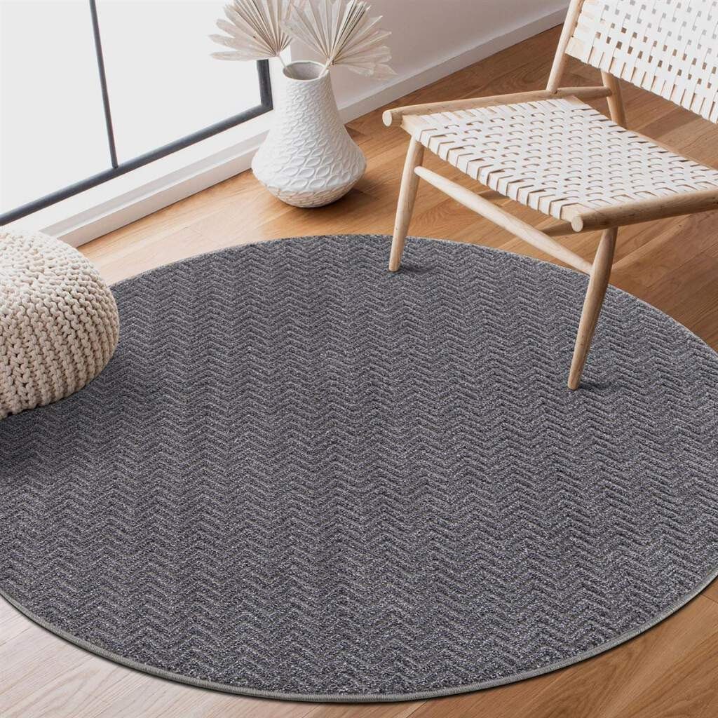 Carpet City Teppich Friseé-Teppich FANCY805, rund, günstig online kaufen
