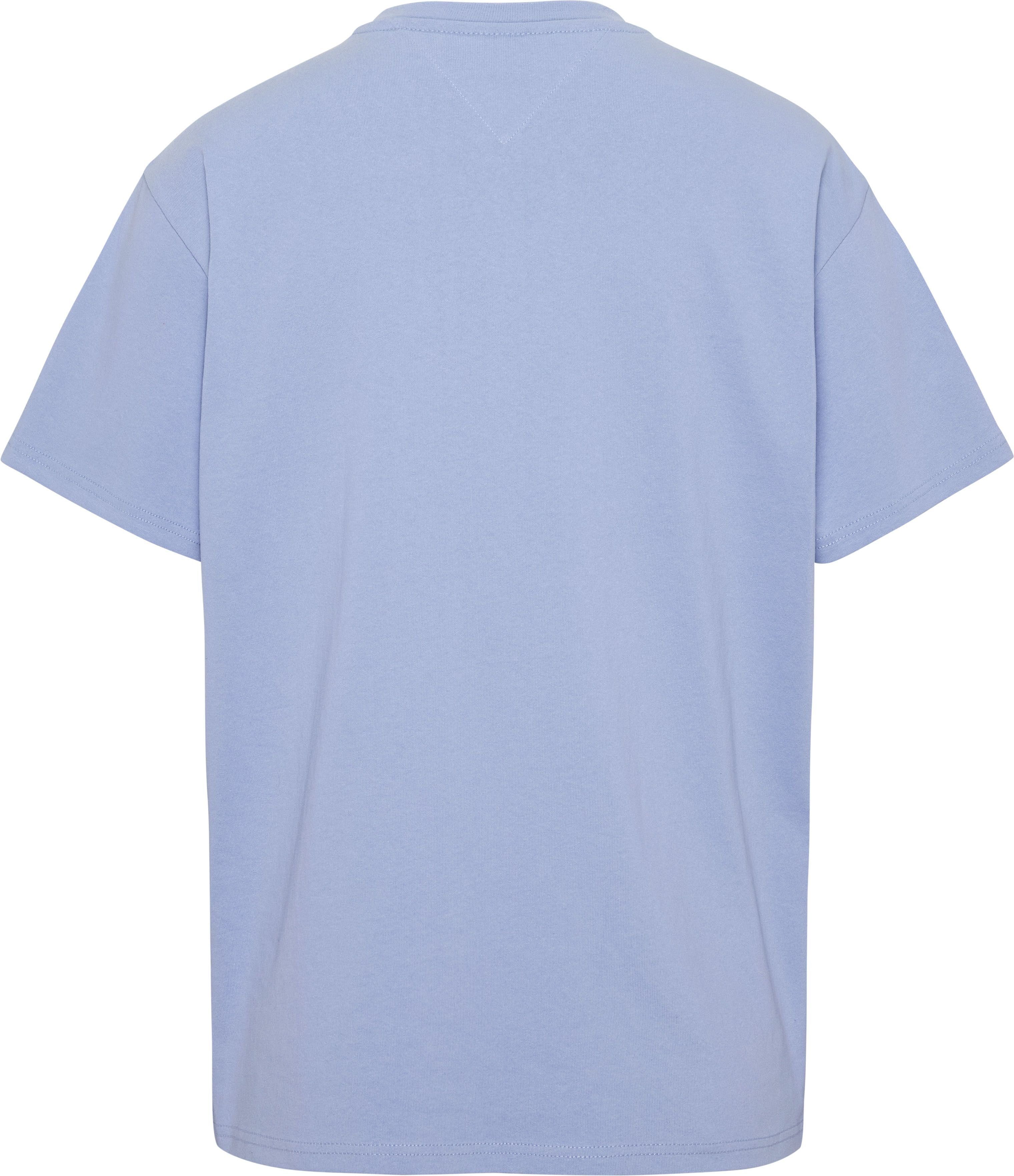 TEE Blue T-Shirt TJM VARSITY Tommy LOGO RLXD Logodruck Pearly mit Jeans