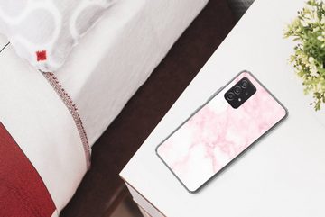 MuchoWow Handyhülle Marmor - Weiß - Rosa - Chic - Marmoroptik, Phone Case, Handyhülle Samsung Galaxy A53, Silikon, Schutzhülle