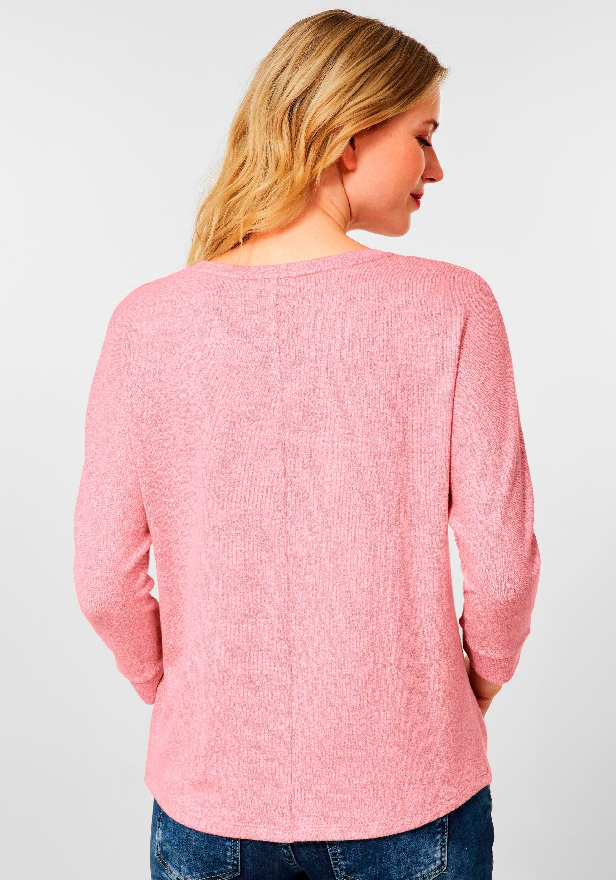 Ellen melange in rose 3/4-Arm-Shirt Style ONE Melange-Optik winter STREET