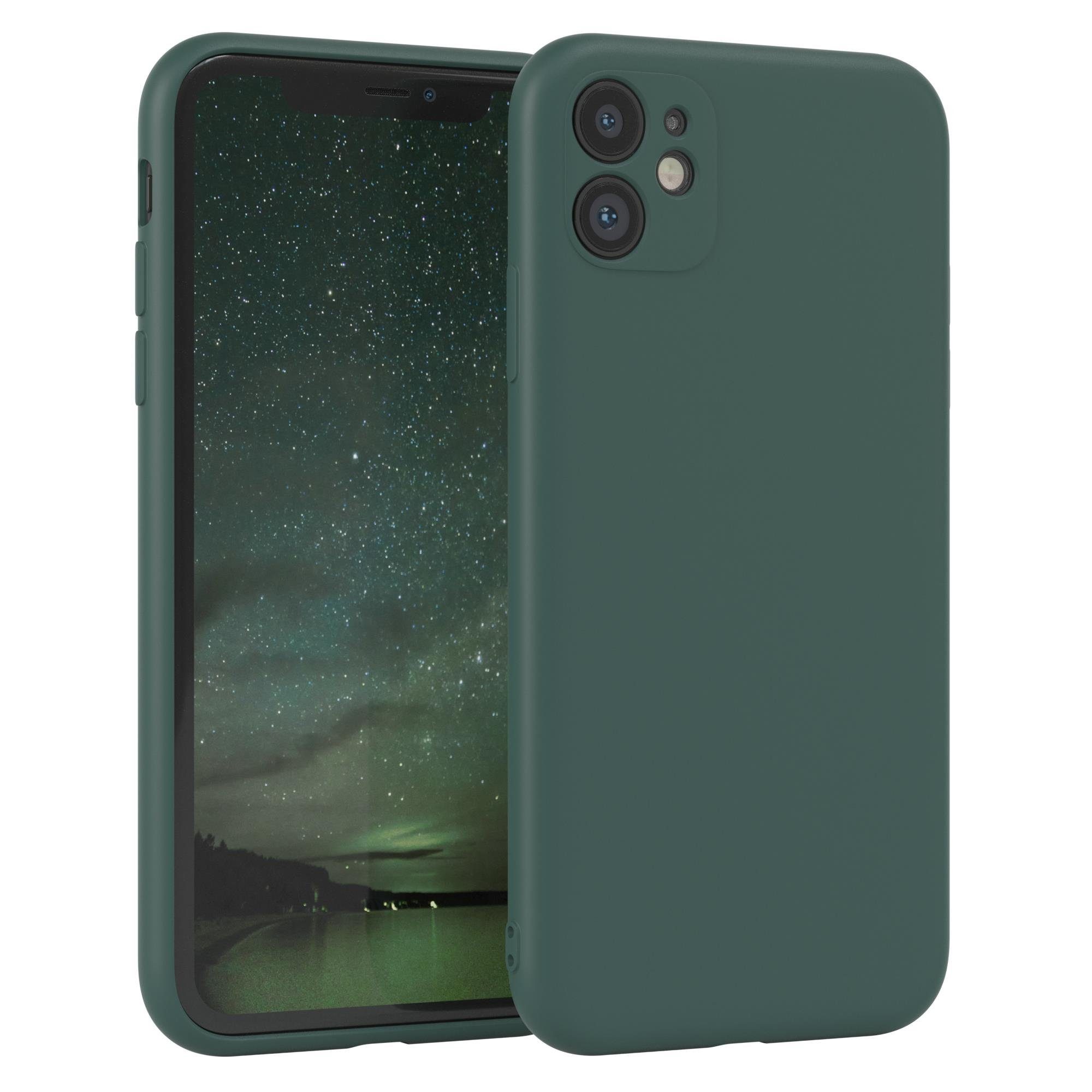EAZY CASE Handyhülle TPU Hülle für Apple iPhone 11 6,1 Zoll, Silikon Schutzhülle mit Kameraschutz kratzfest bumper Grün / Nachtgrün