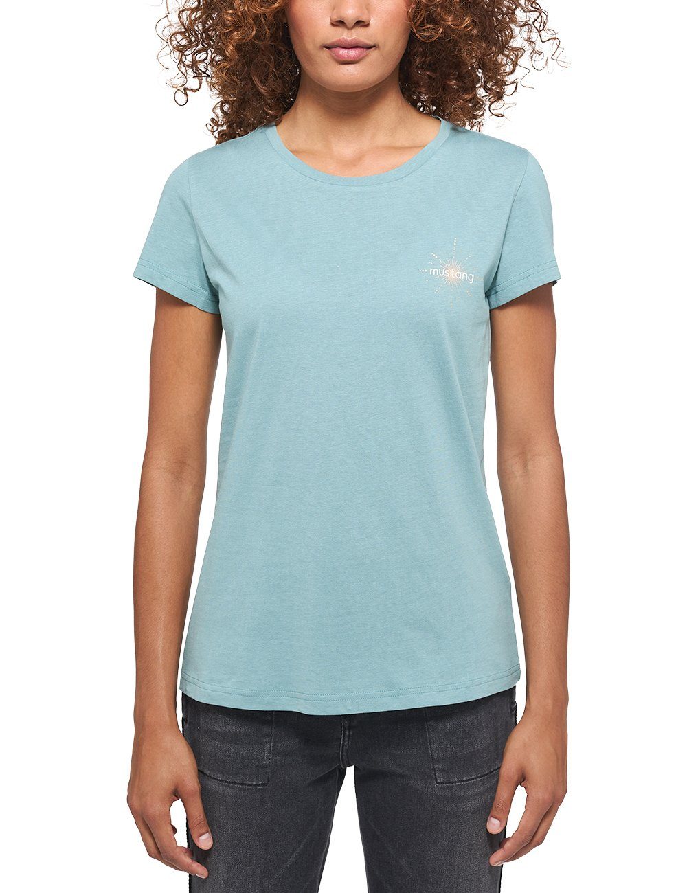 Alexia MUSTANG C T-Shirt Chestprint blau T-Shirt Style Mustang