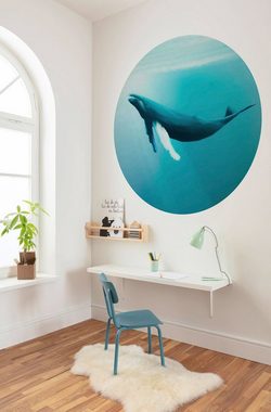 Komar Fototapete Whale Watching, (1 St), 125x125 cm (Breite x Höhe), rund und selbstklebend