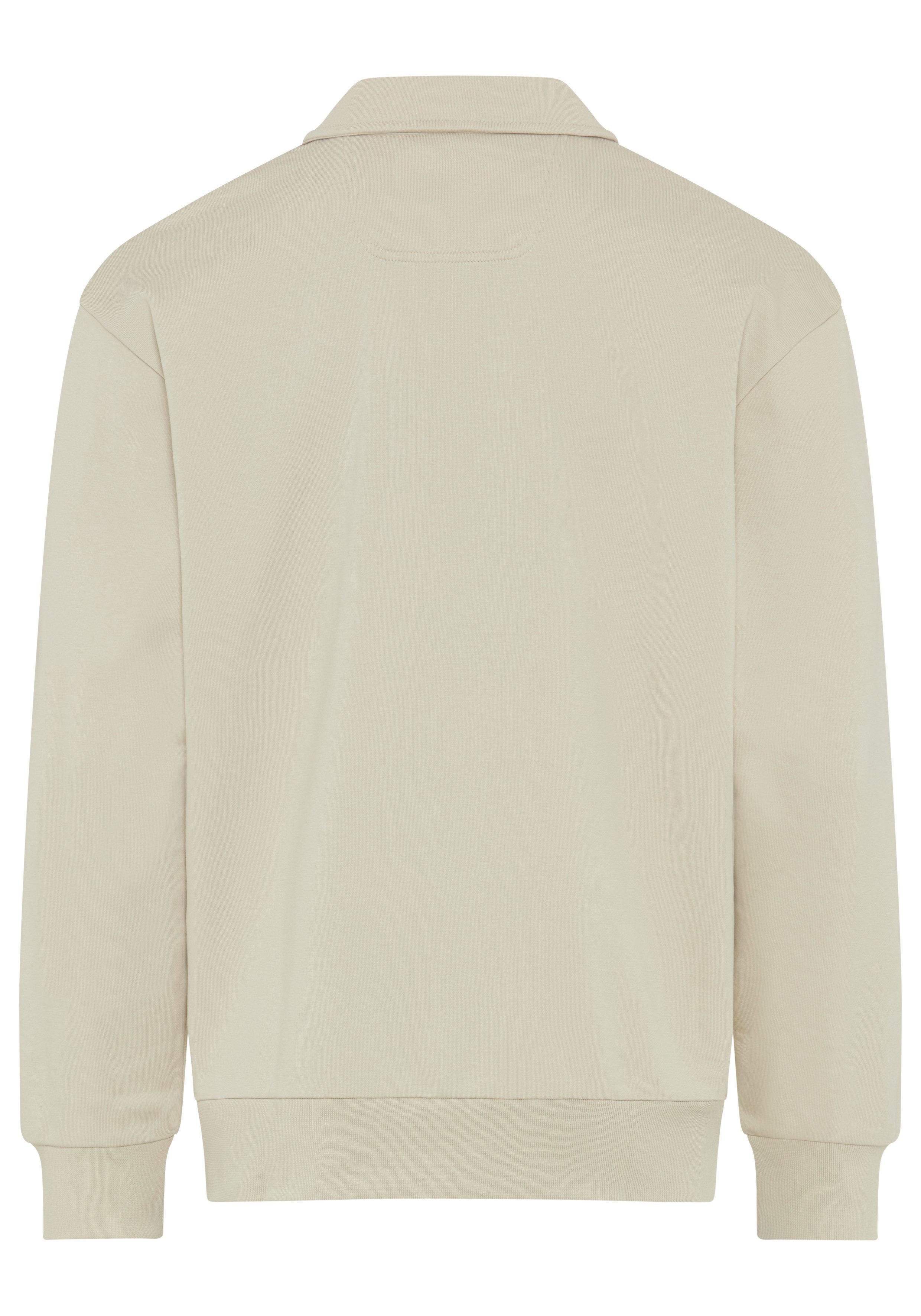BOSS GREEN Sweatshirt Polokragen und verdeckte Knopfleiste, Relaxed Fit