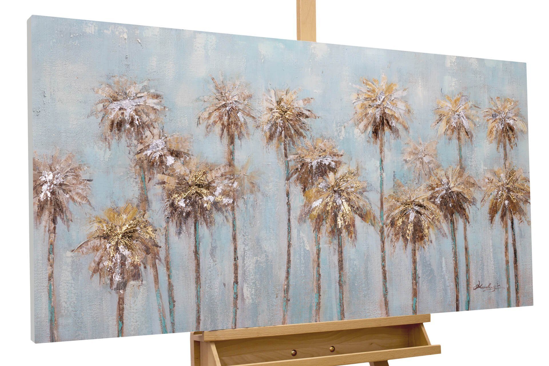 KUNSTLOFT Gemälde Morning in the Tropics 120x60 cm, Leinwandbild 100% HANDGEMALT Wandbild Wohnzimmer