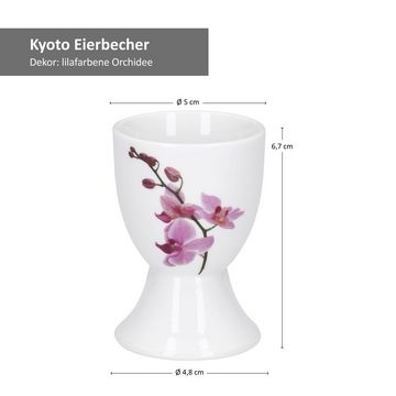 van Well Eierbecher 6x Kyoto Eierbecher Orchidee Eierhalter Eierständer Porzellan Ostern