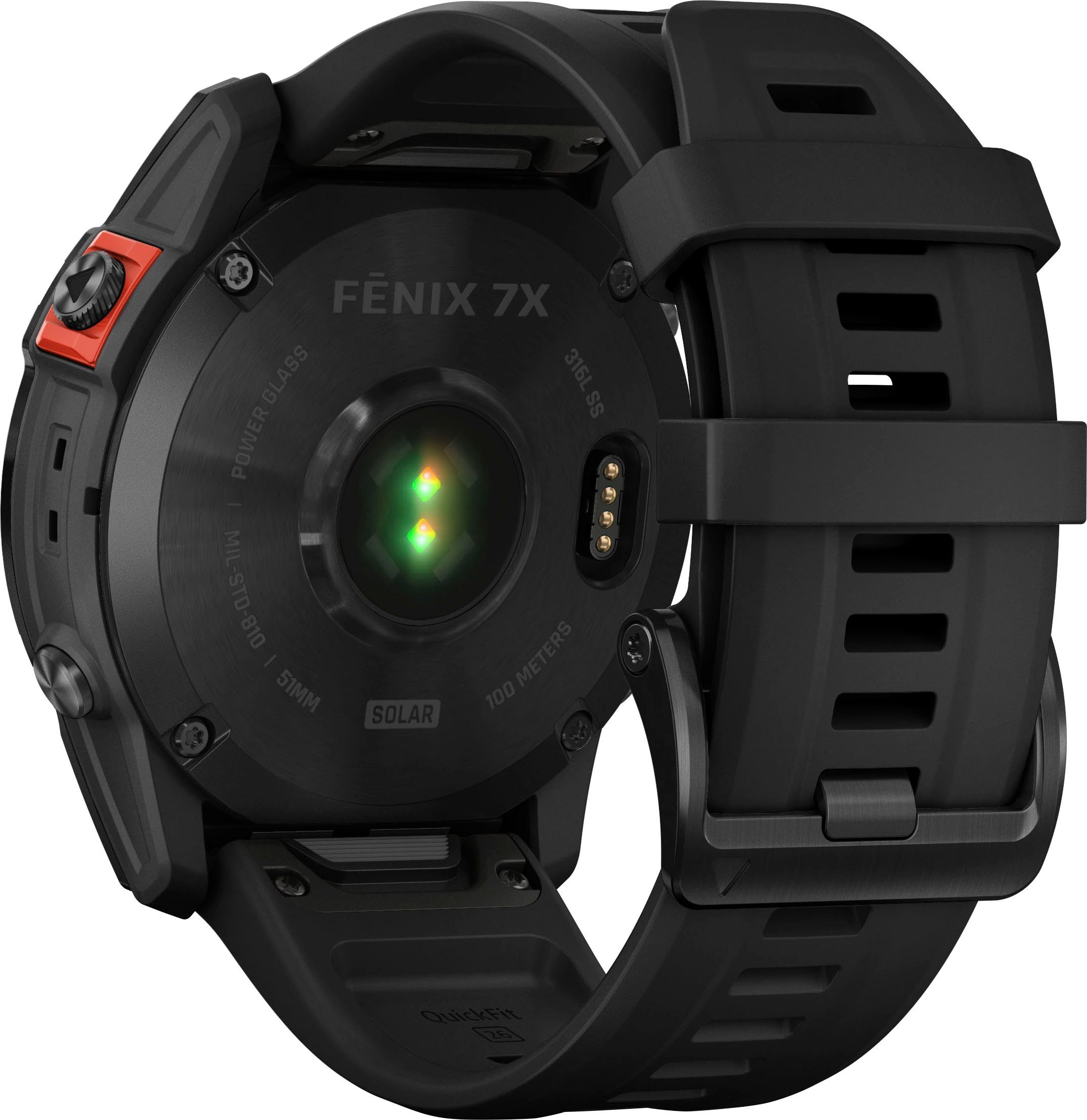 Smartwatch Garmin) (3,55 FENIX Garmin SOLAR cm/1,4 Zoll, 7X