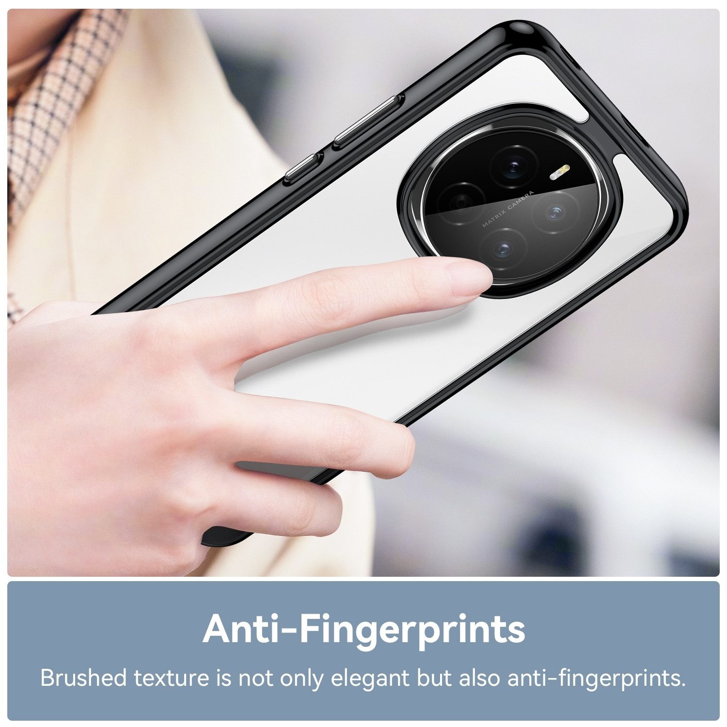 Wigento Handyhülle Für Honor Magic 7 Colorful Series TPU Acryl Hybrid Hülle Case Schwarz, Colorful Series Hybrid Schutzhülle