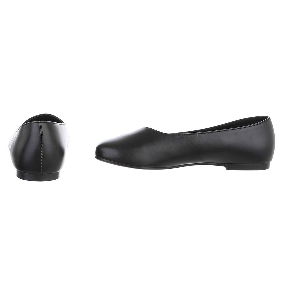 Ital-Design Damen Ballerina Slip-On flach schlicht elegant Slipper (92269076) Blockabsatz Klassische Ballerinas in Schwarz – Bild 5 von 5